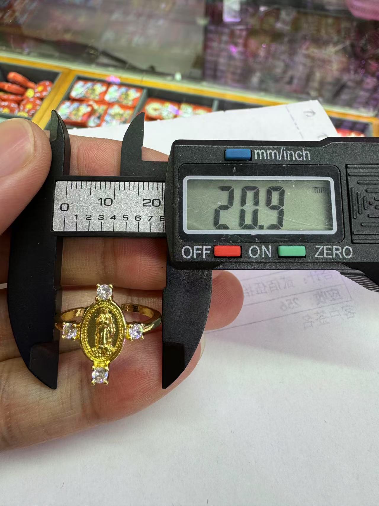 18K Filled Gold Virgin Mary Rings