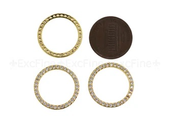 18K Gold Filled Ring CZ Pendant