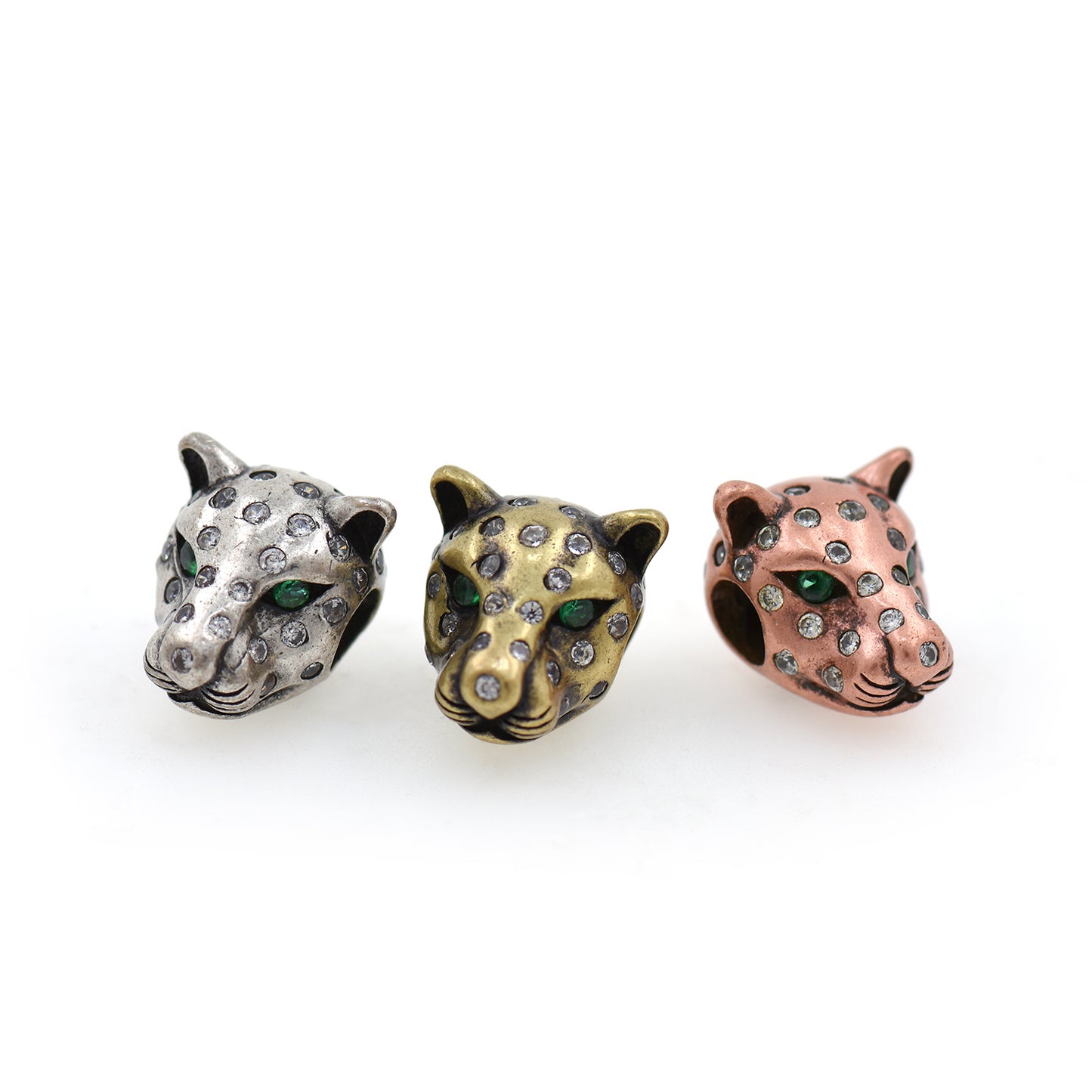 Vintage Style Leopard Large Hole Beads 11x11mm