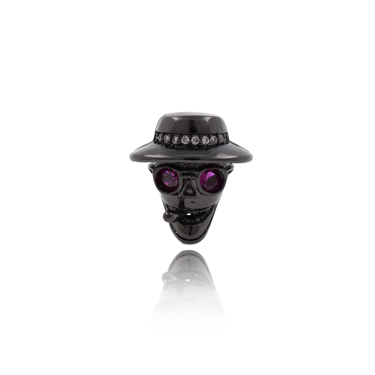 Micro Pave Mr. Hat,Spacer Beads,Copper Spacer 14x15mm
