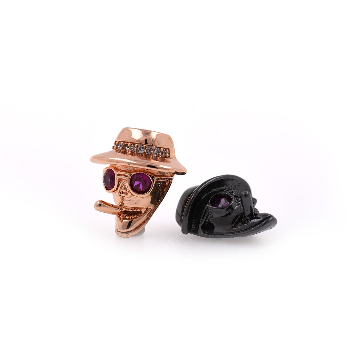 Micro Pave Mr. Hat,Spacer Beads,Copper Spacer 14x15mm