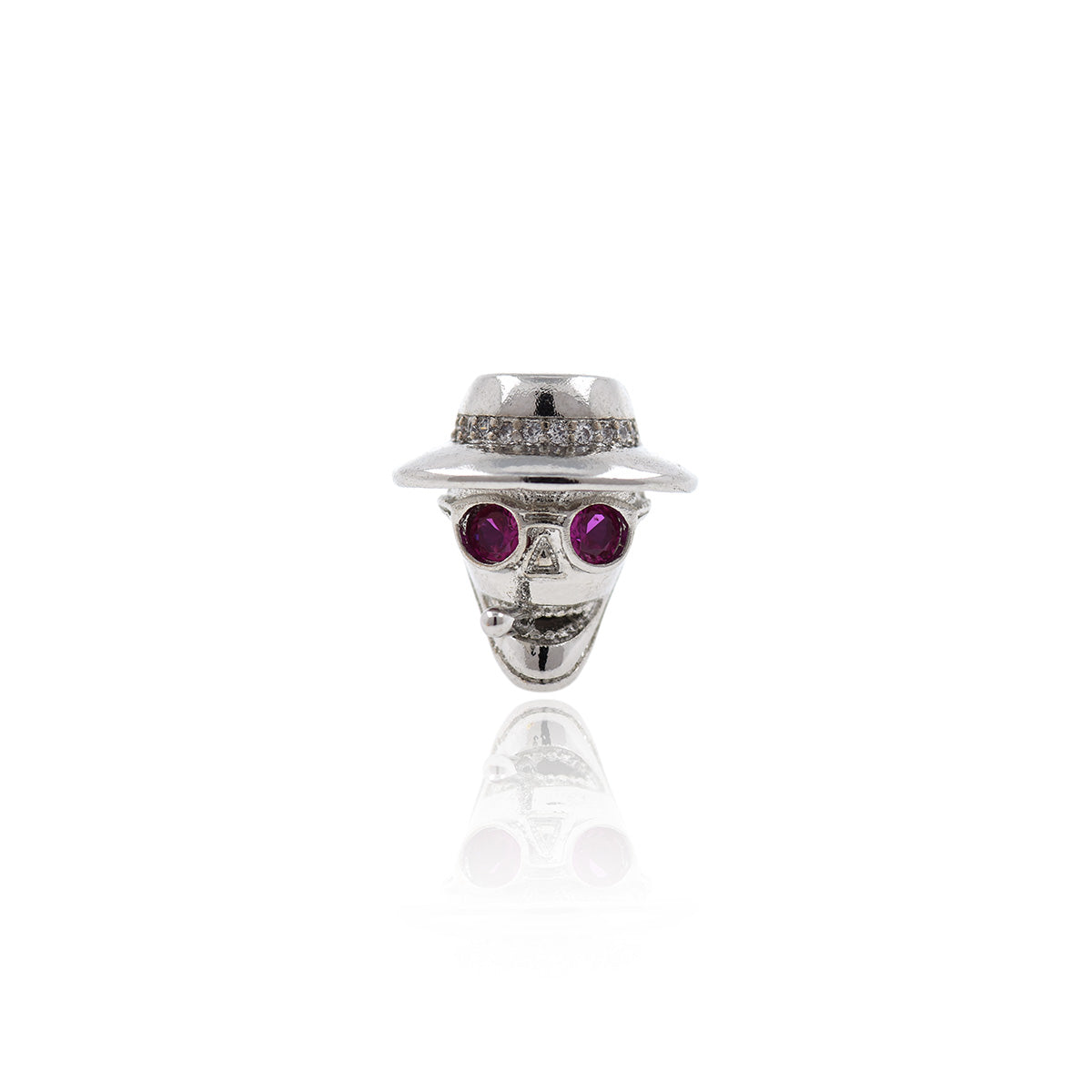 Micro Pave Mr. Hat,Spacer Beads,Copper Spacer 14x15mm