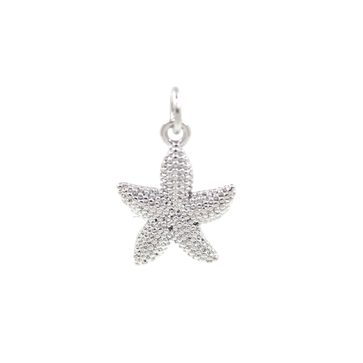 Delicate CZ Micro Set Zircon Star Necklace Pendant for DIY Jewelry Design, 24.5x19.5mm