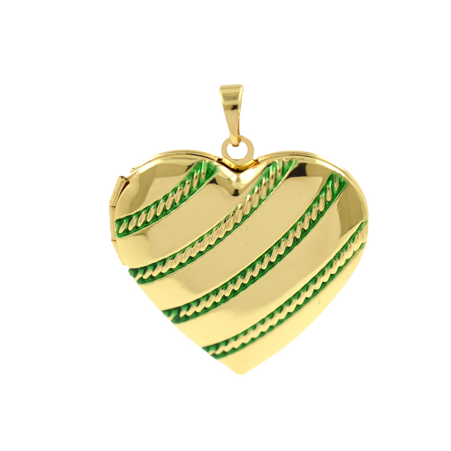 Enamel Brass Gold Plated Heart Necklace Pendant 29x29x7mm