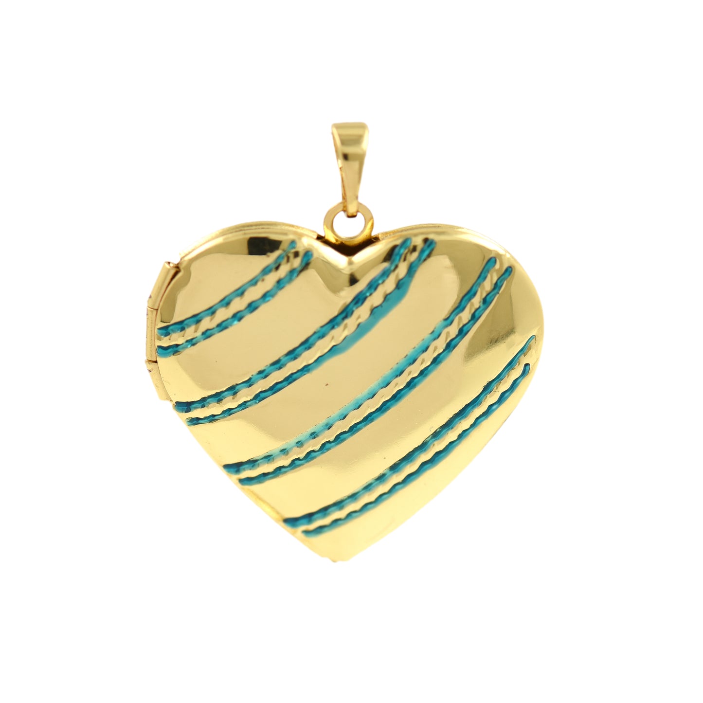 Enamel Brass Gold Plated Heart Necklace Pendant 29x29x7mm