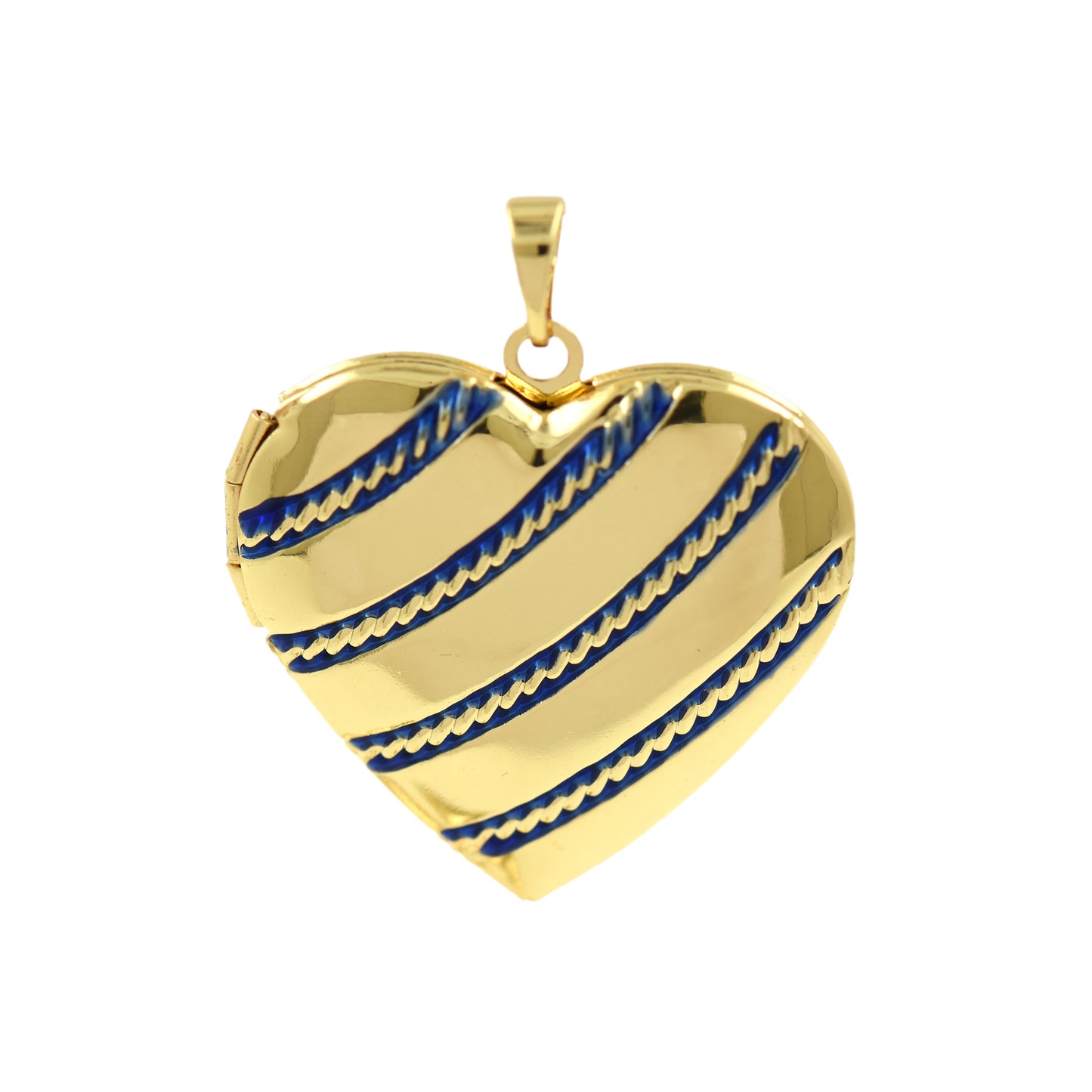 Enamel Brass Gold Plated Heart Necklace Pendant 29x29x7mm