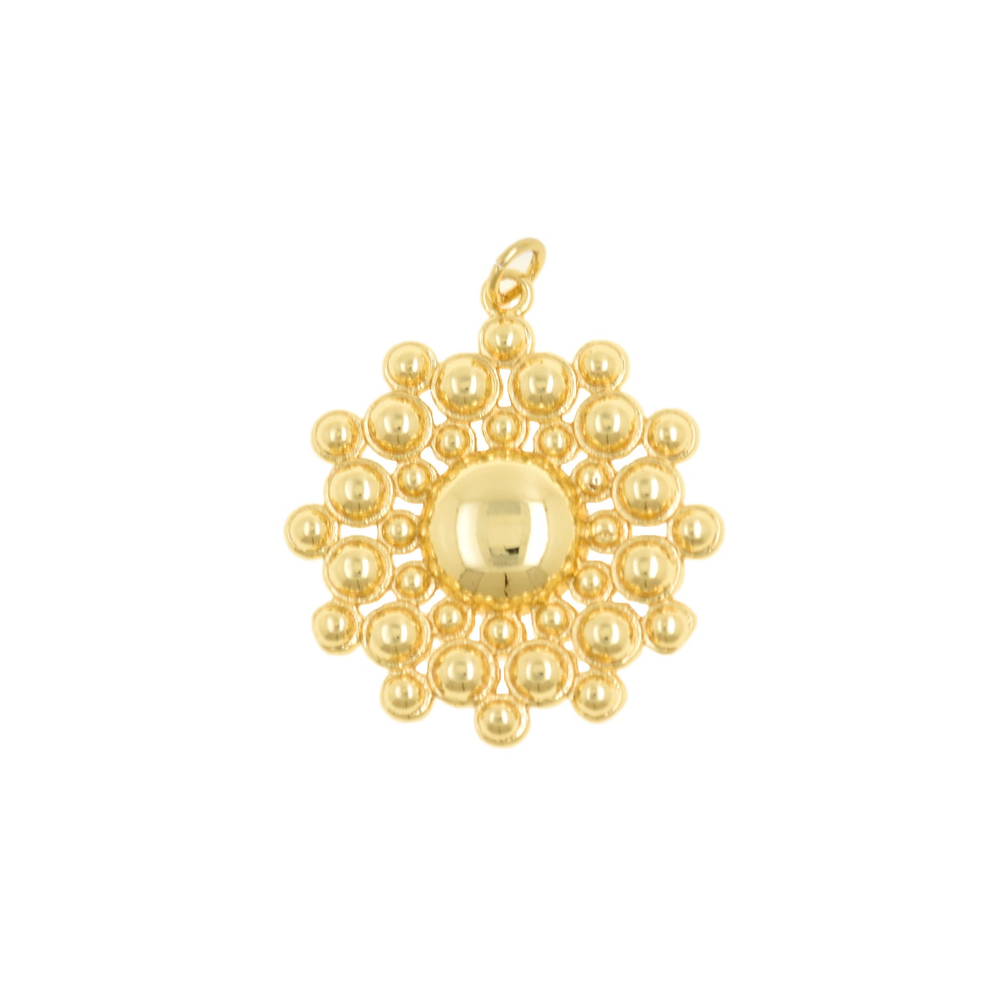 Radiant Gold Sunburst Pendant 29.3x32.1mm