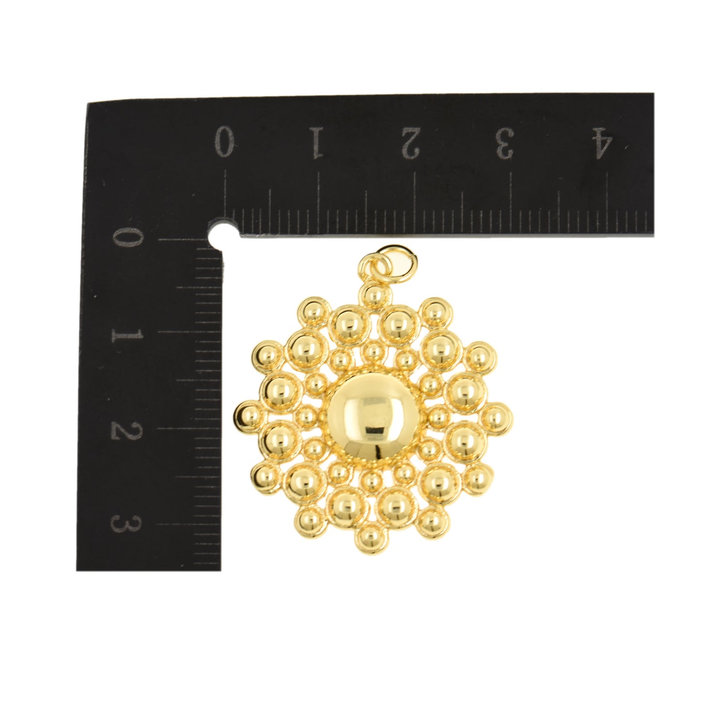 Radiant Gold Sunburst Pendant 29.3x32.1mm