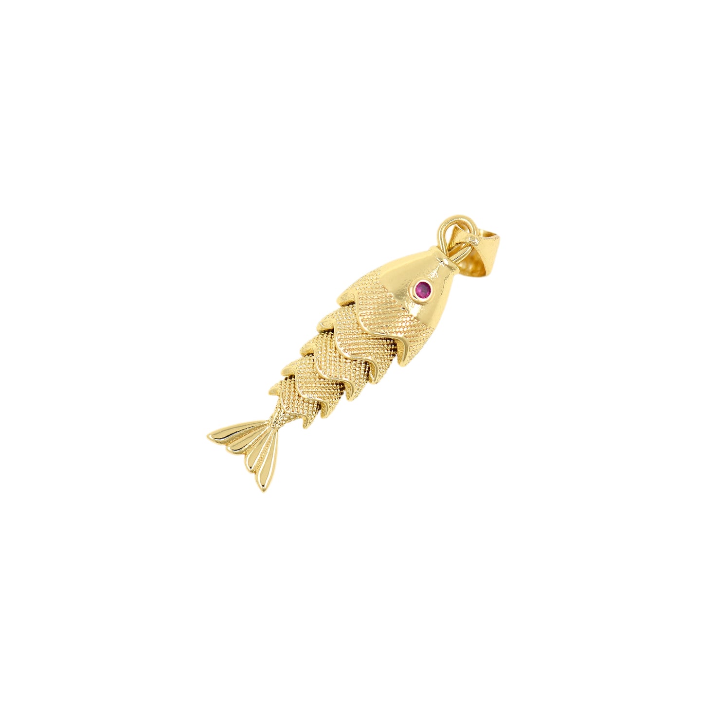 Exquisite Fish Pendant, 18K Gold Filled Fish Pendant 27x8 mm