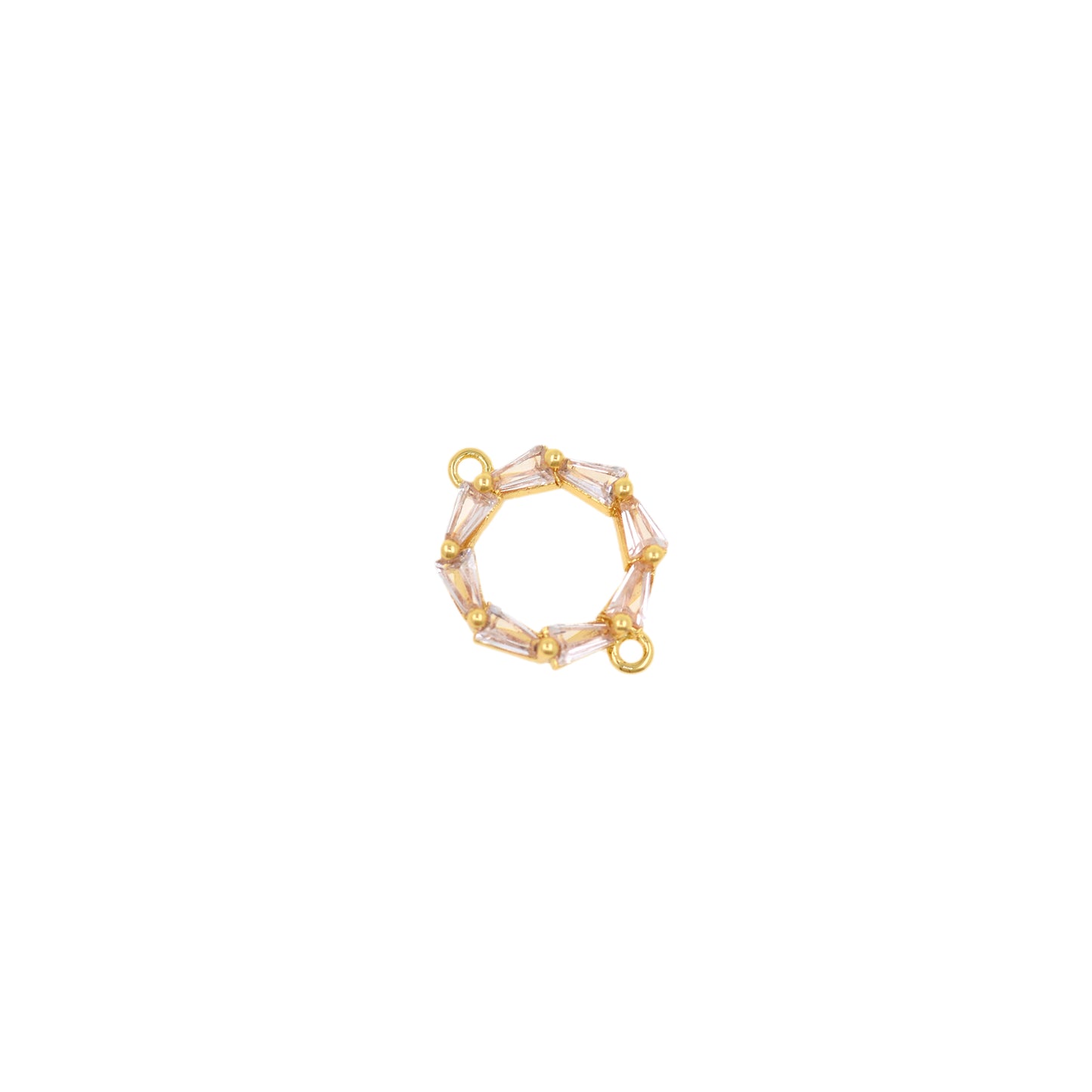 Dainty Gold Hollow Ring Connector,Round Circle Charm 11mm
