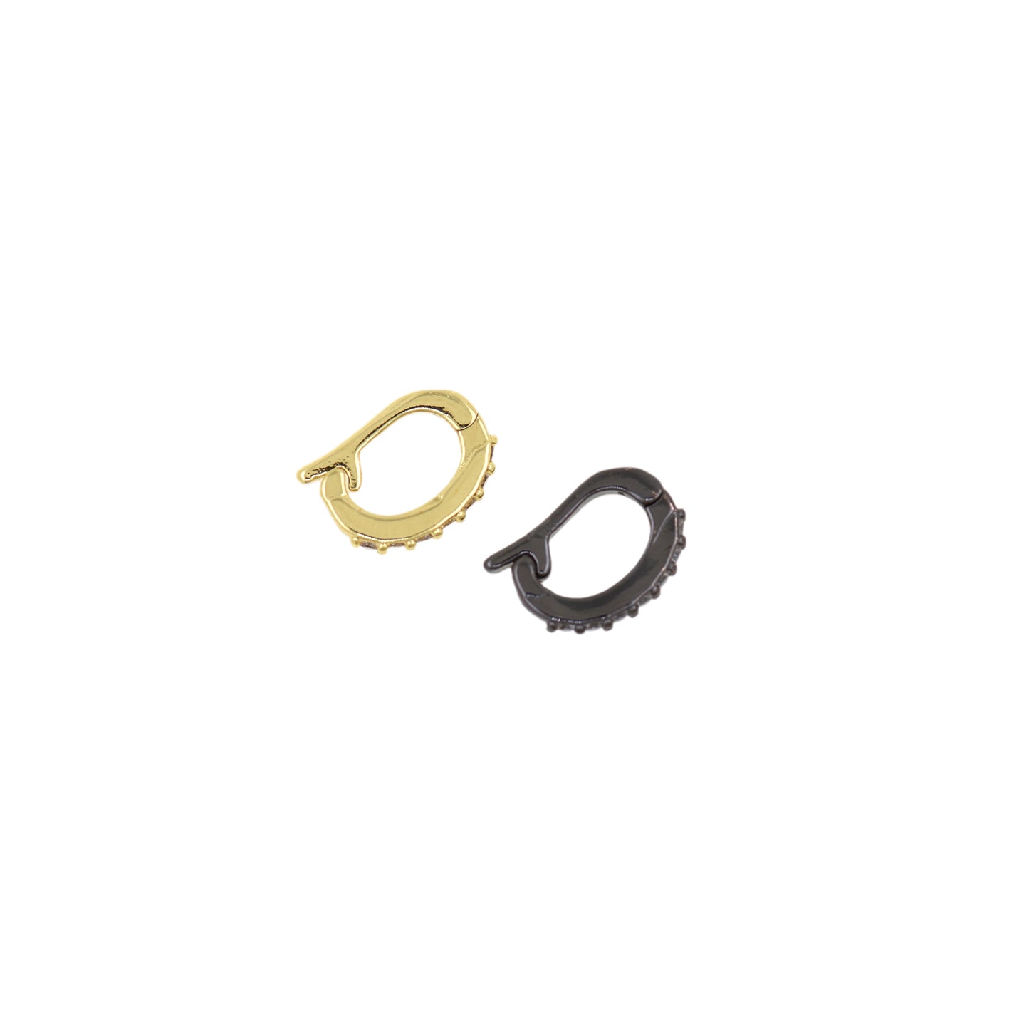 Oval Shape Snap Clip Trigger Clasp,Dainty Gold Spring Clasp  9x6.5mm