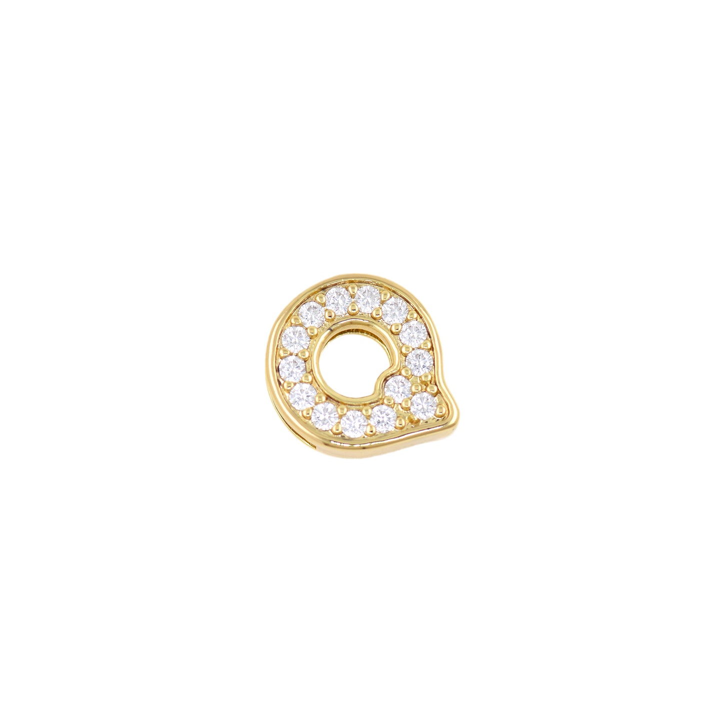 18K Gold Filling Alphabet Charm,Initial Letter Pendant 12x12mm