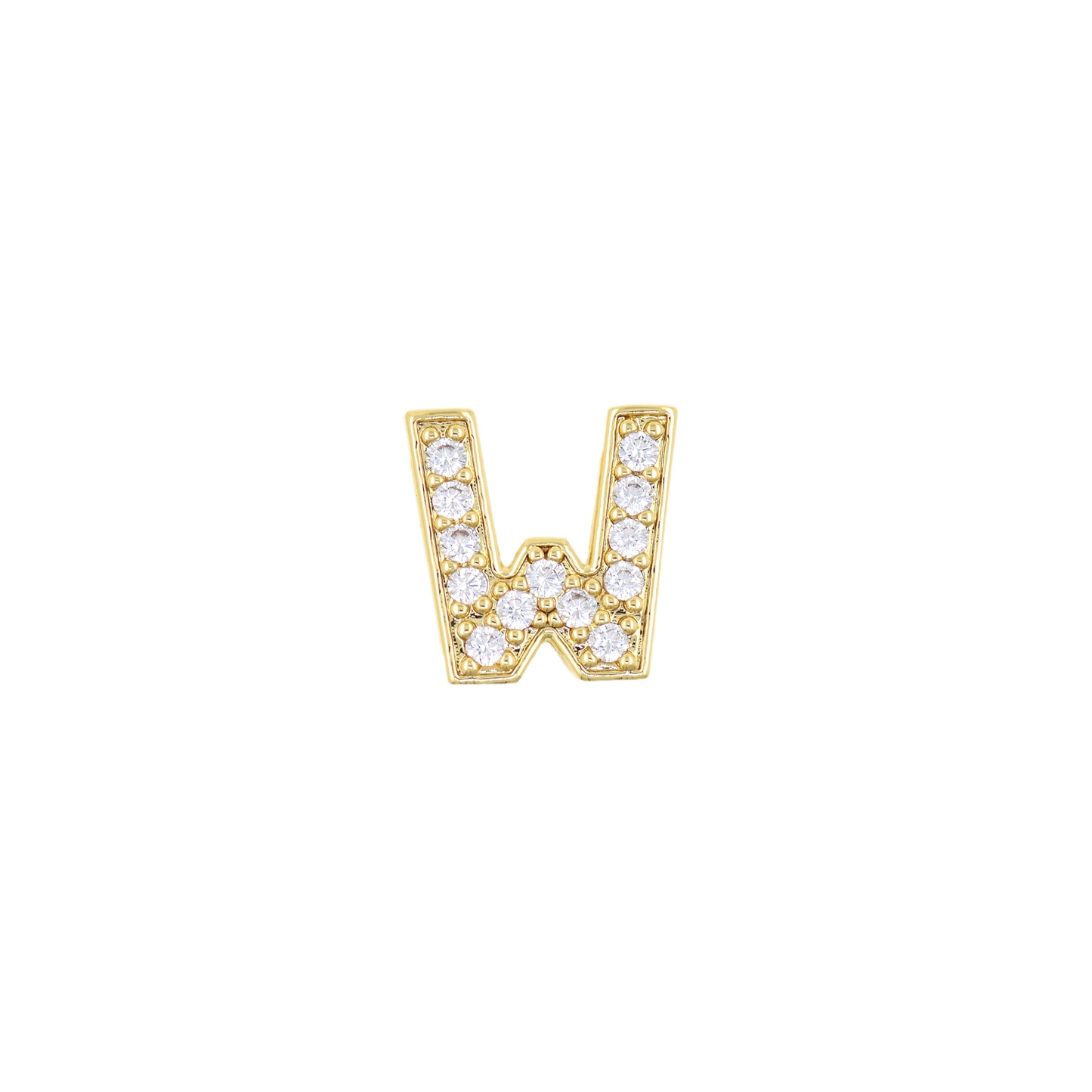 18K Gold Filling Alphabet Charm,Initial Letter Pendant 12x12mm