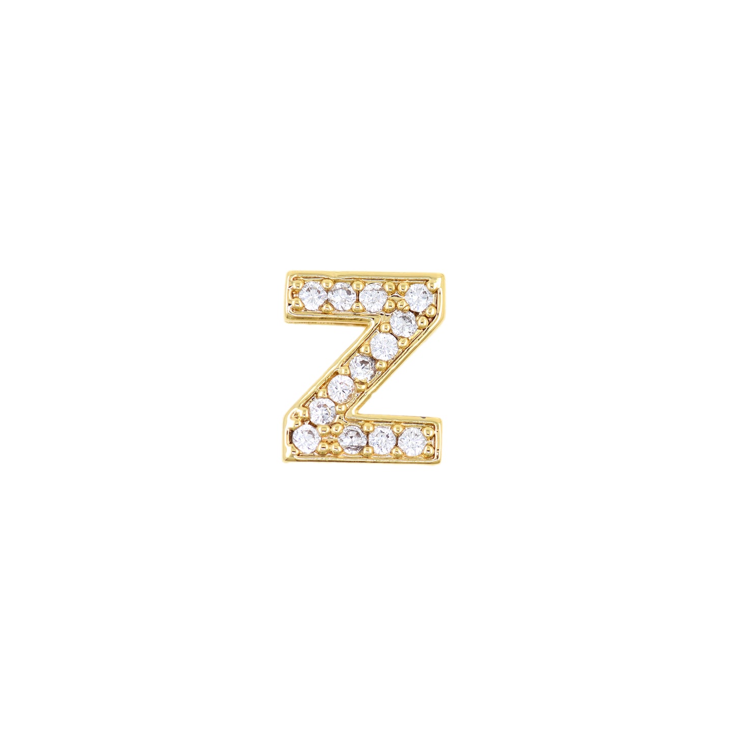 18K Gold Filling Alphabet Charm,Initial Letter Pendant 12x12mm