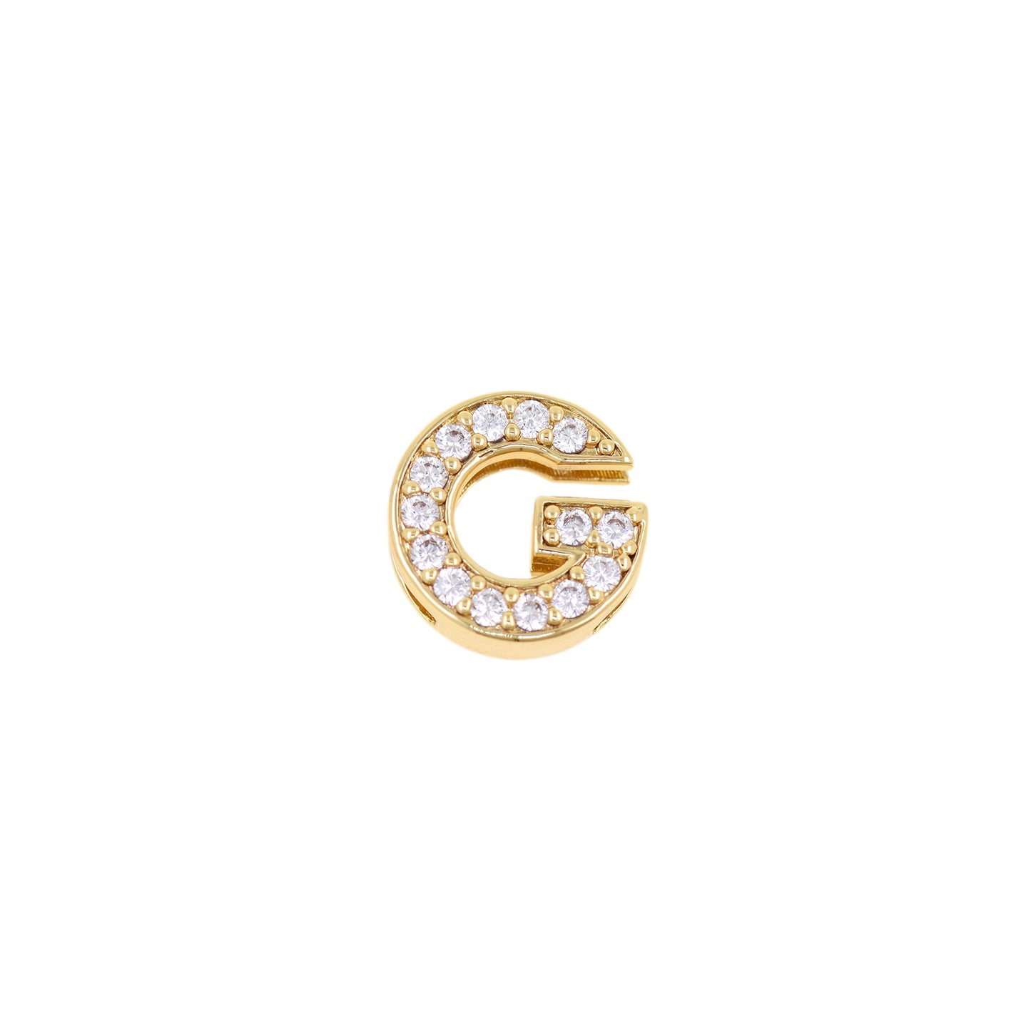 18K Gold Filling Alphabet Charm,Initial Letter Pendant 12x12mm