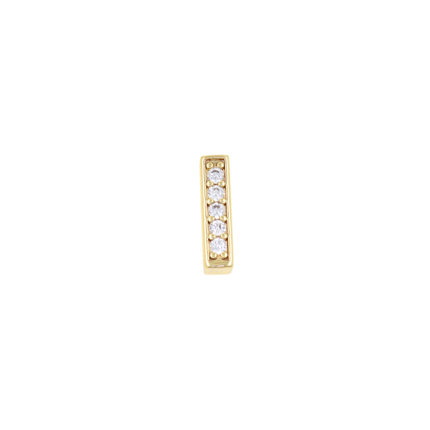 18K Gold Filling Alphabet Charm,Initial Letter Pendant 12x12mm