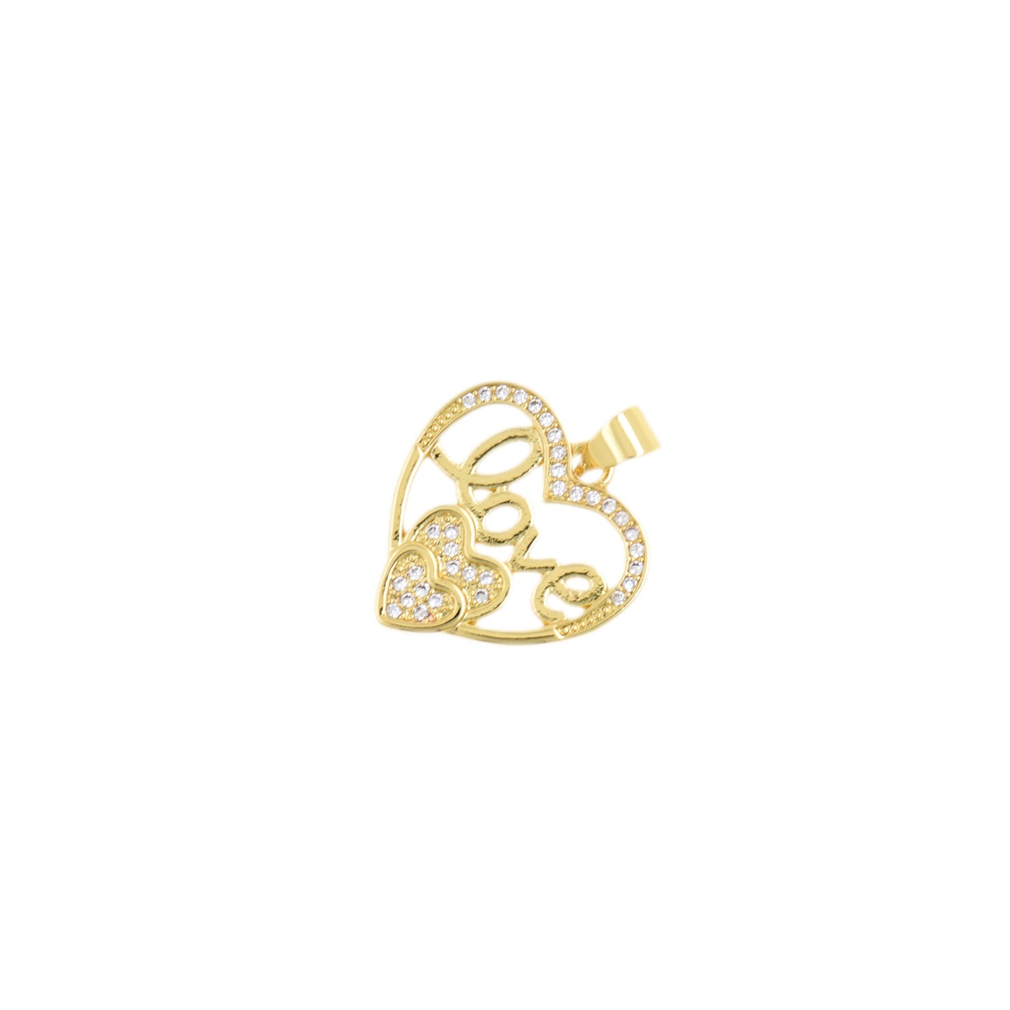 Charming Gold Heart Pendant 18.3x19.1mm
