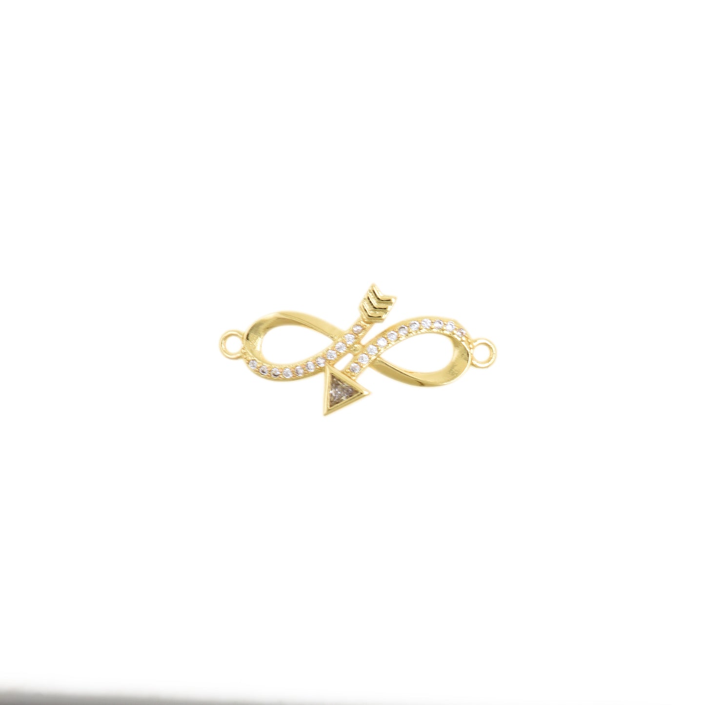 Luminous Gold Infinity Pendant 12.9x27.2mm