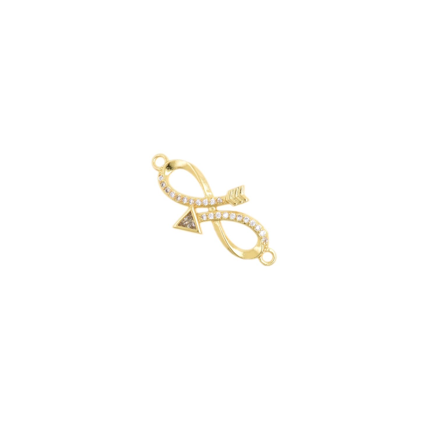 Luminous Gold Infinity Pendant 12.9x27.2mm