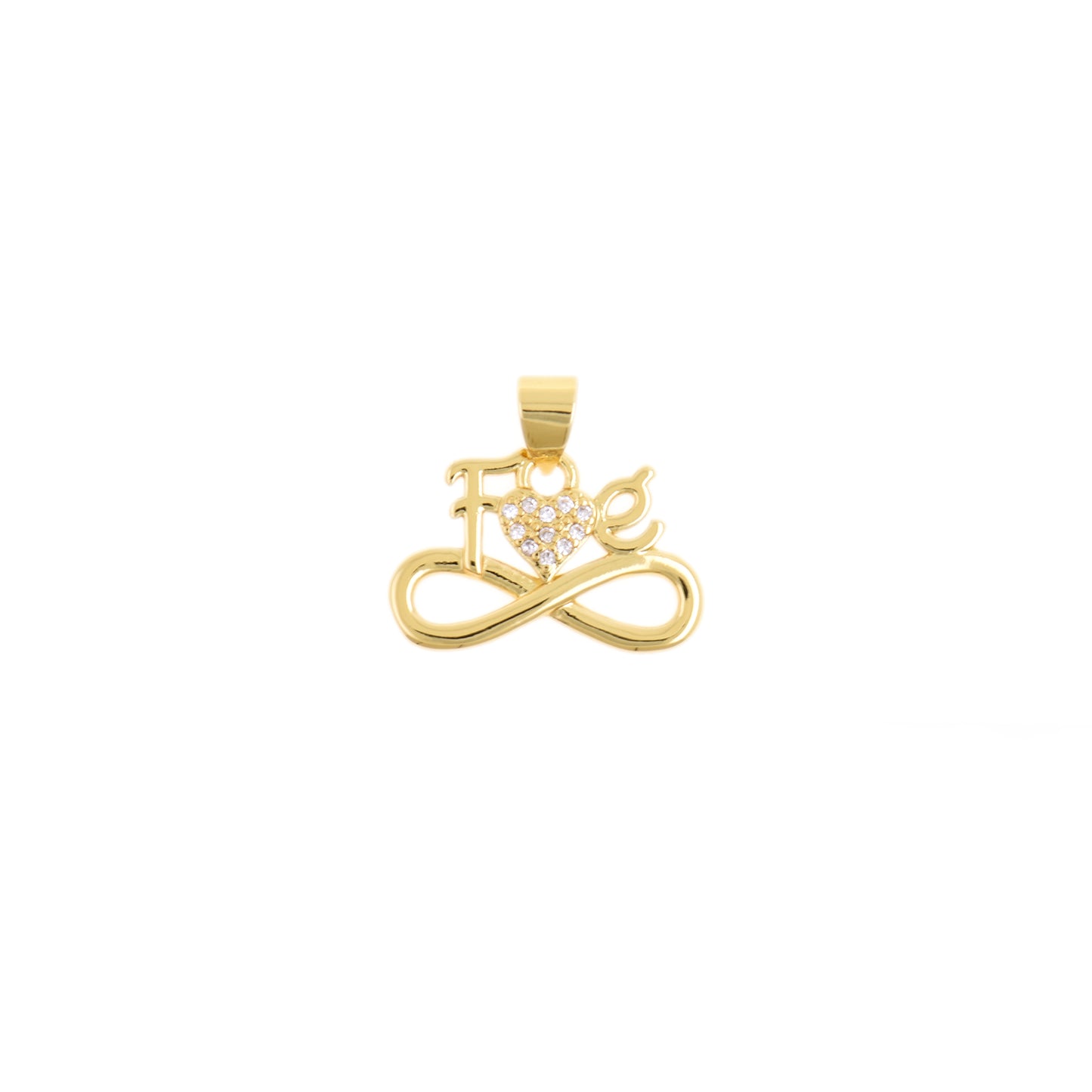 Brilliant Gold Infinity Pendant 12x18.4mm