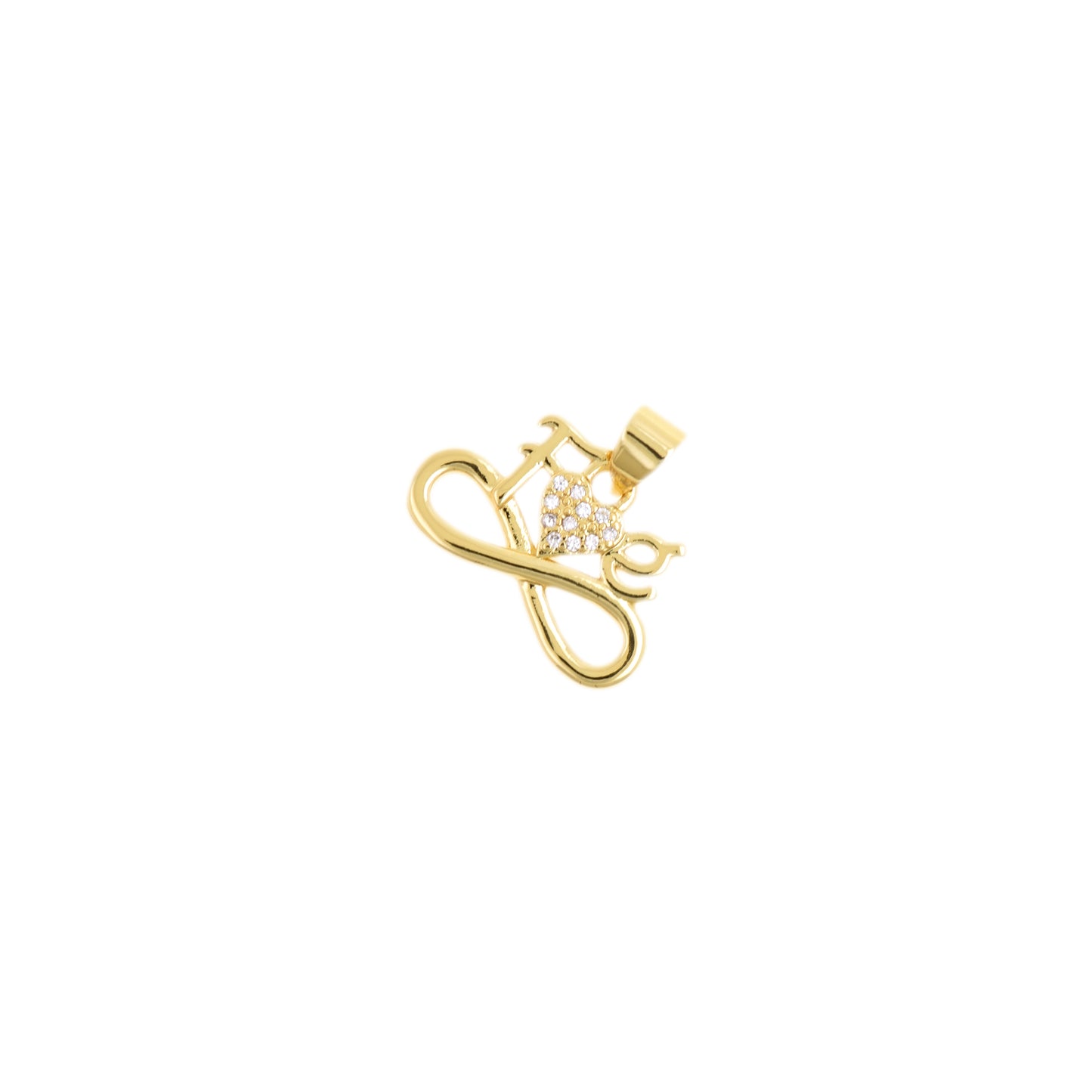 Brilliant Gold Infinity Pendant 12x18.4mm