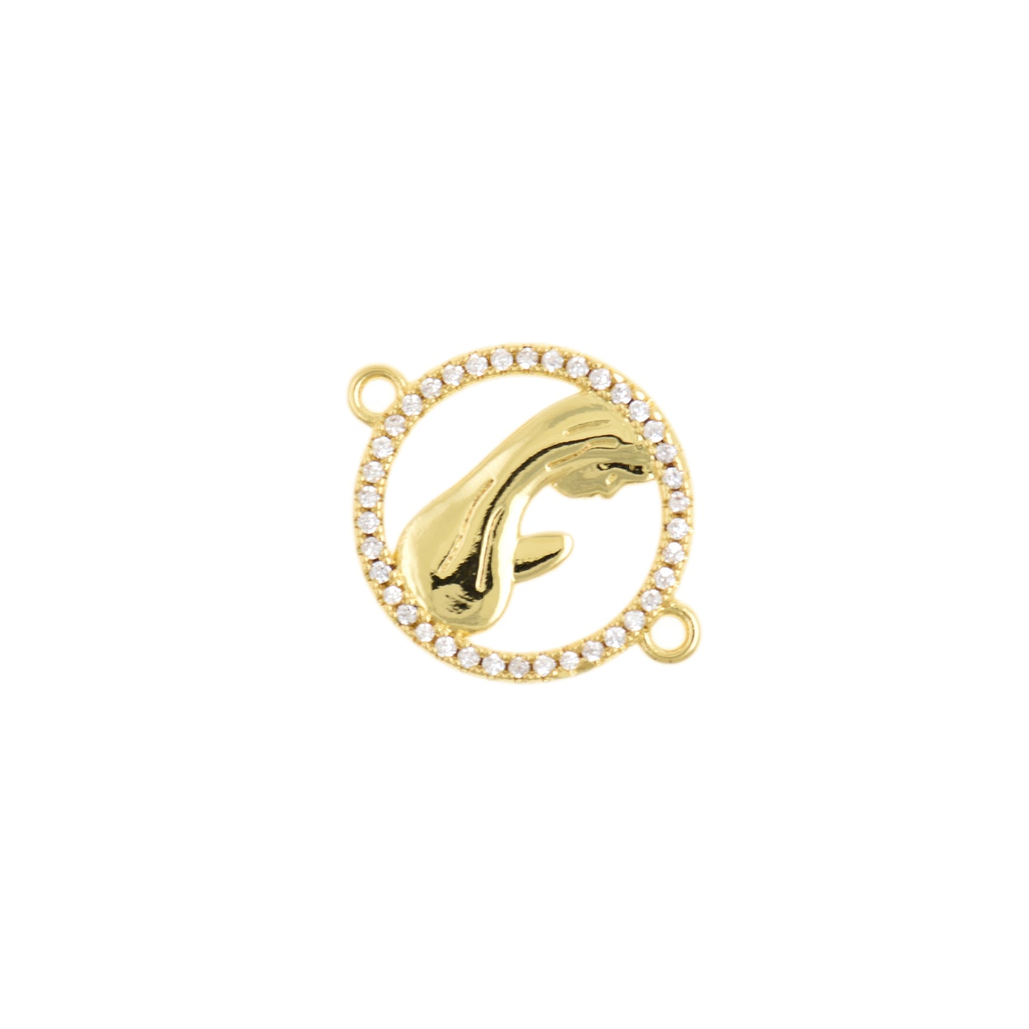 Divine Gold Circle Pendant 20.3mm