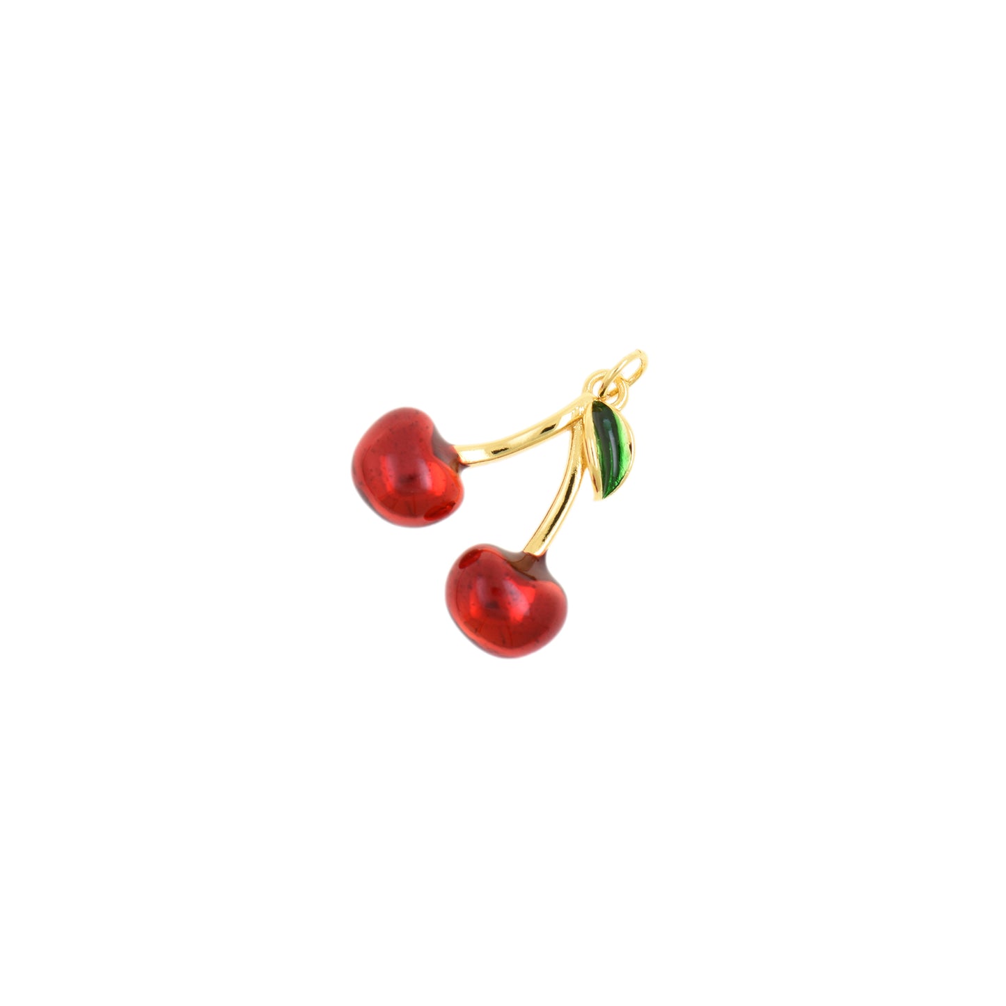 Charming Red Twin Cherries Pendant 21.4x21.9mm