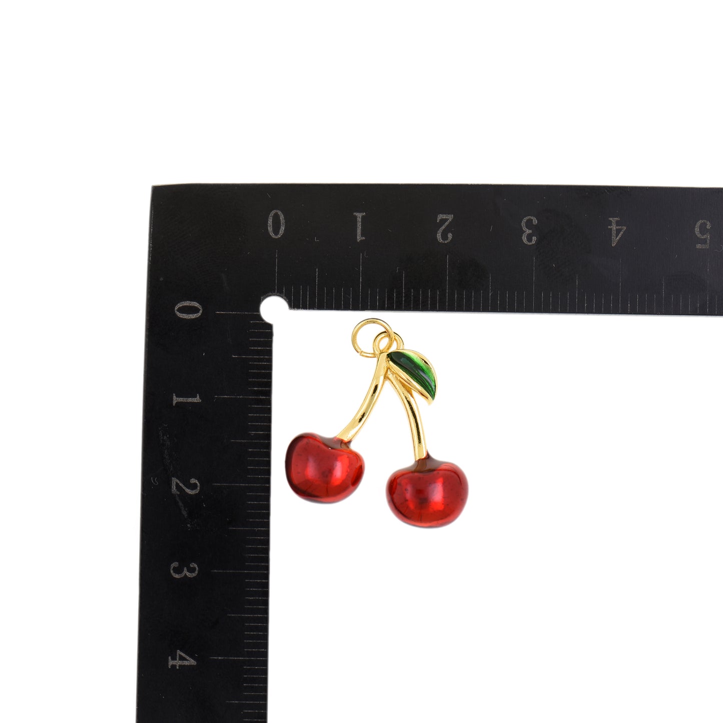 Charming Red Twin Cherries Pendant 21.4x21.9mm