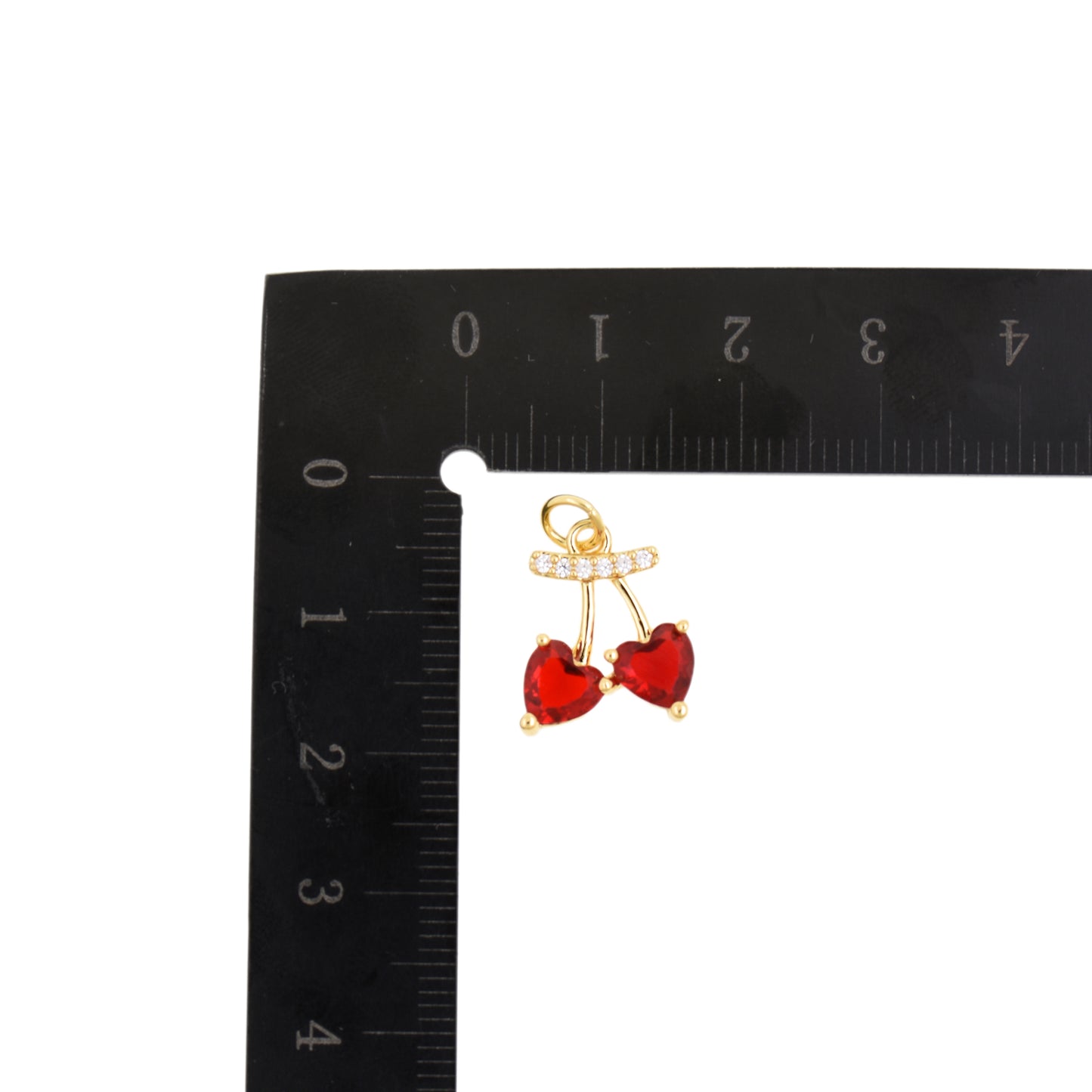 Playful Red Cherry Pendant 15.2x12.3mm