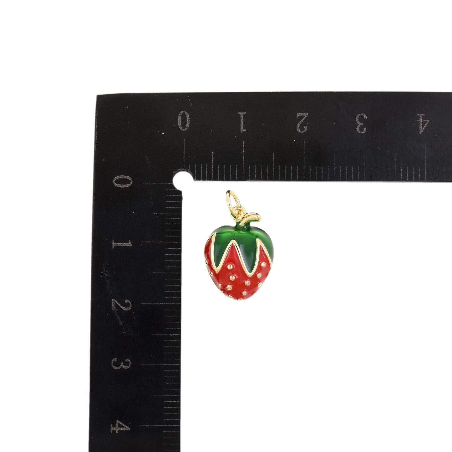 Cute Red Strawberry Pendant 11.7x15.8mm