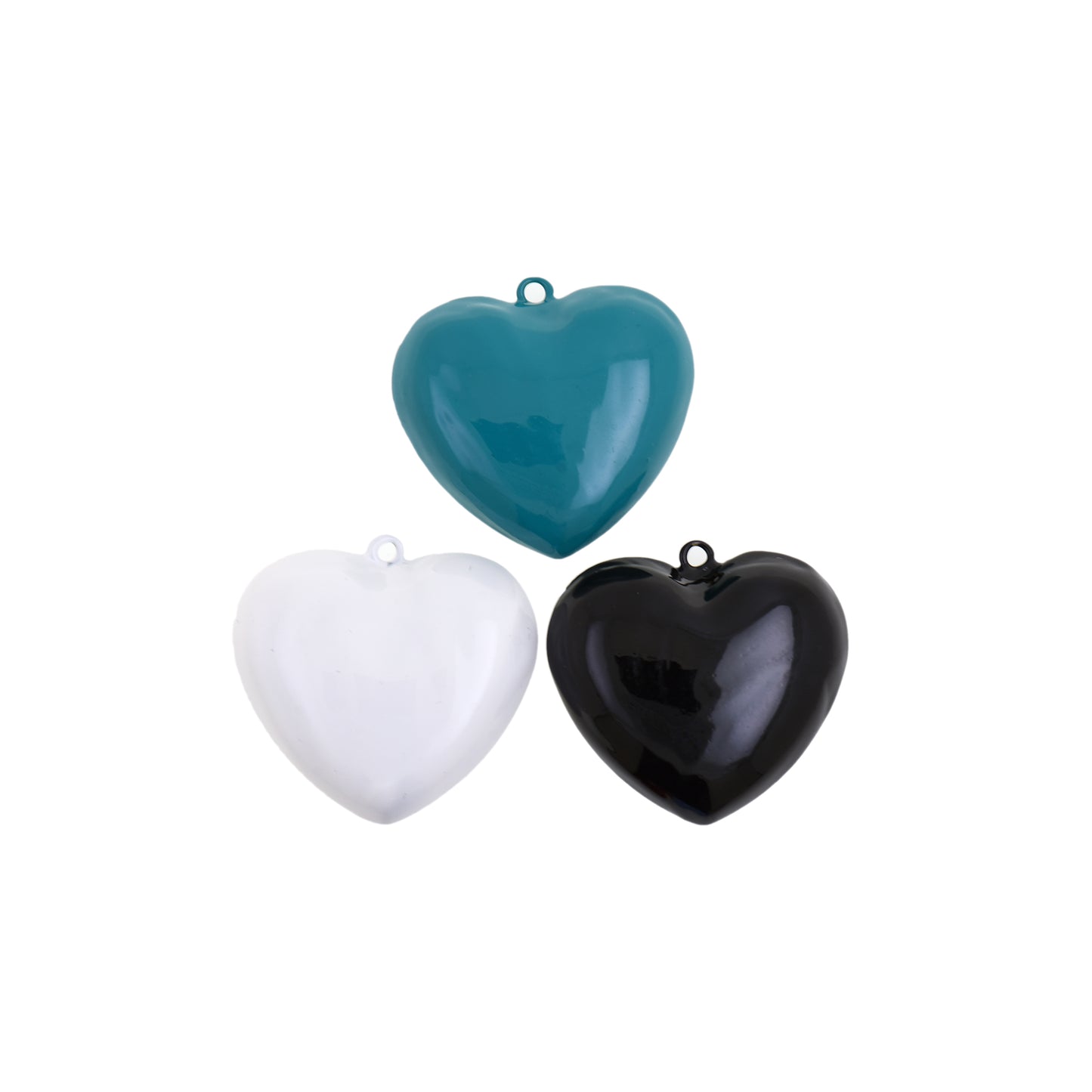 Bold And Minimalist Enamel Heart Pendant 41x38.9mm