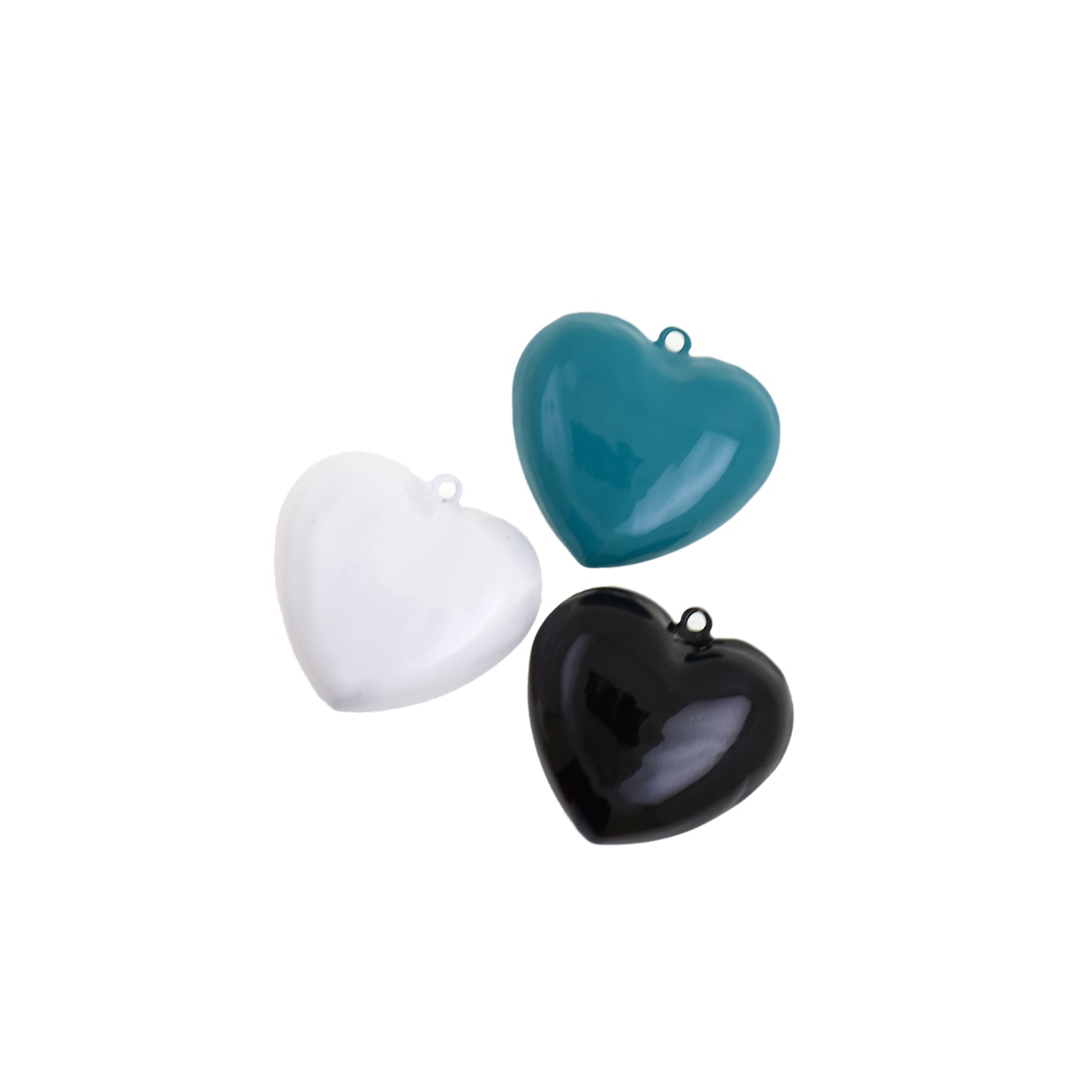 Bold And Minimalist Enamel Heart Pendant 41x38.9mm