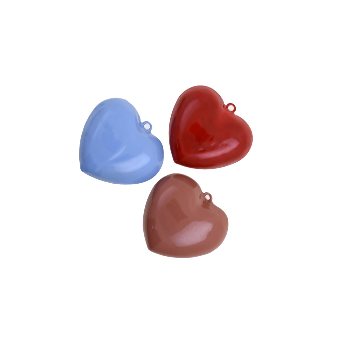 Bold And Minimalist Enamel Heart Pendant 41x38.9mm