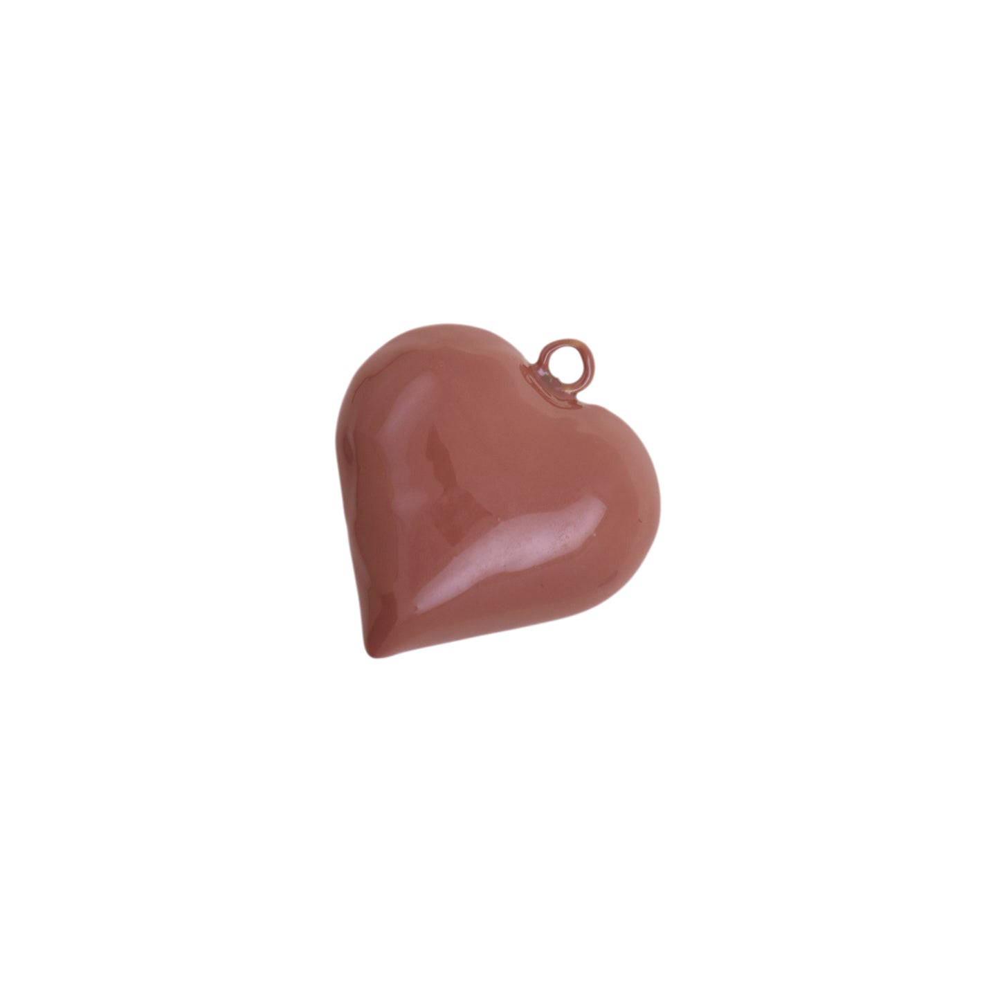 Gothic Style Enamel Heart Pendant 30.5x33.1mm