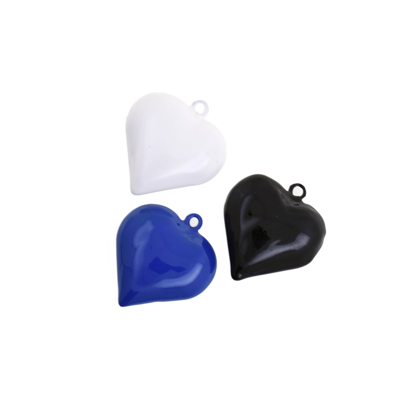 Gothic Style Enamel Heart Pendant 30.5x33.1mm