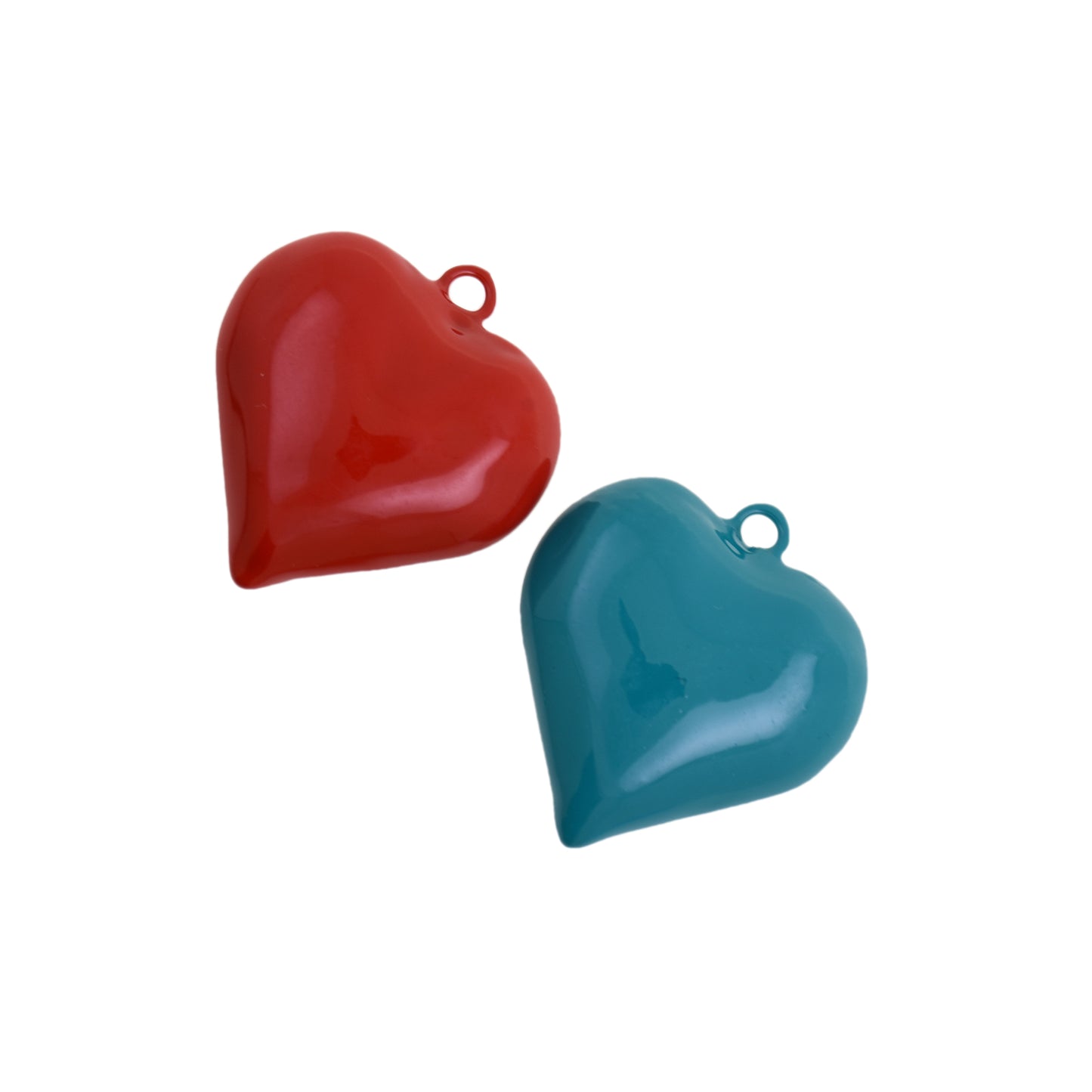 Gothic Style Enamel Heart Pendant 30.5x33.1mm
