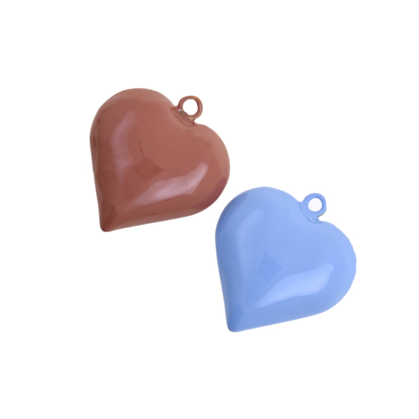Gothic Style Enamel Heart Pendant 30.5x33.1mm