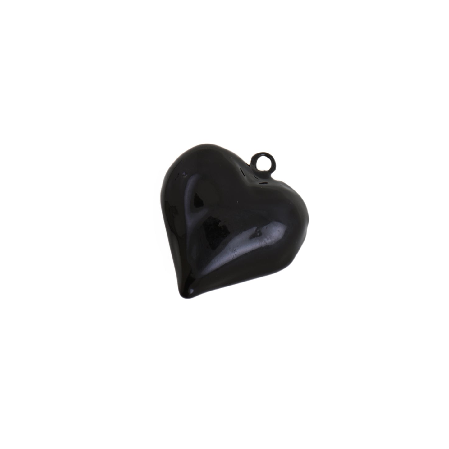 Gothic Style Enamel Heart Pendant 30.5x33.1mm