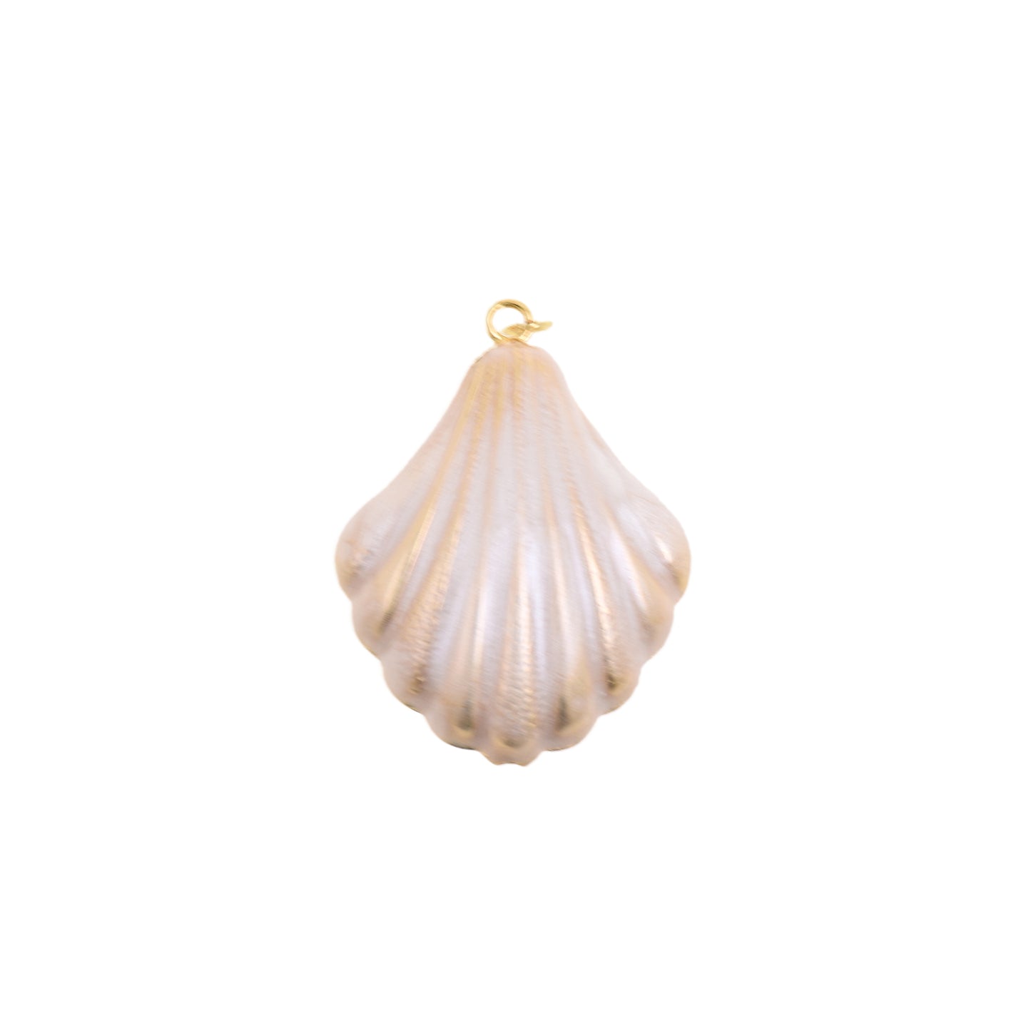 Ocean-Inspired Blue Shell Pendant 33.4x44.8mm