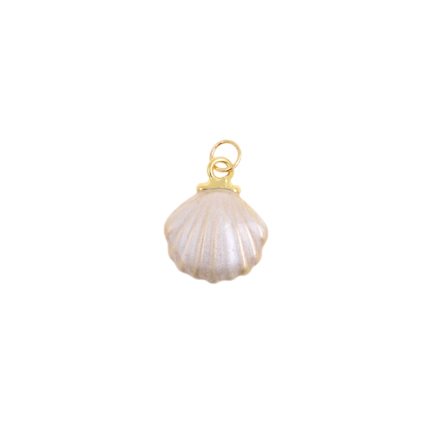 Mini Blue Shell Pendant Charm 15.5x19mm