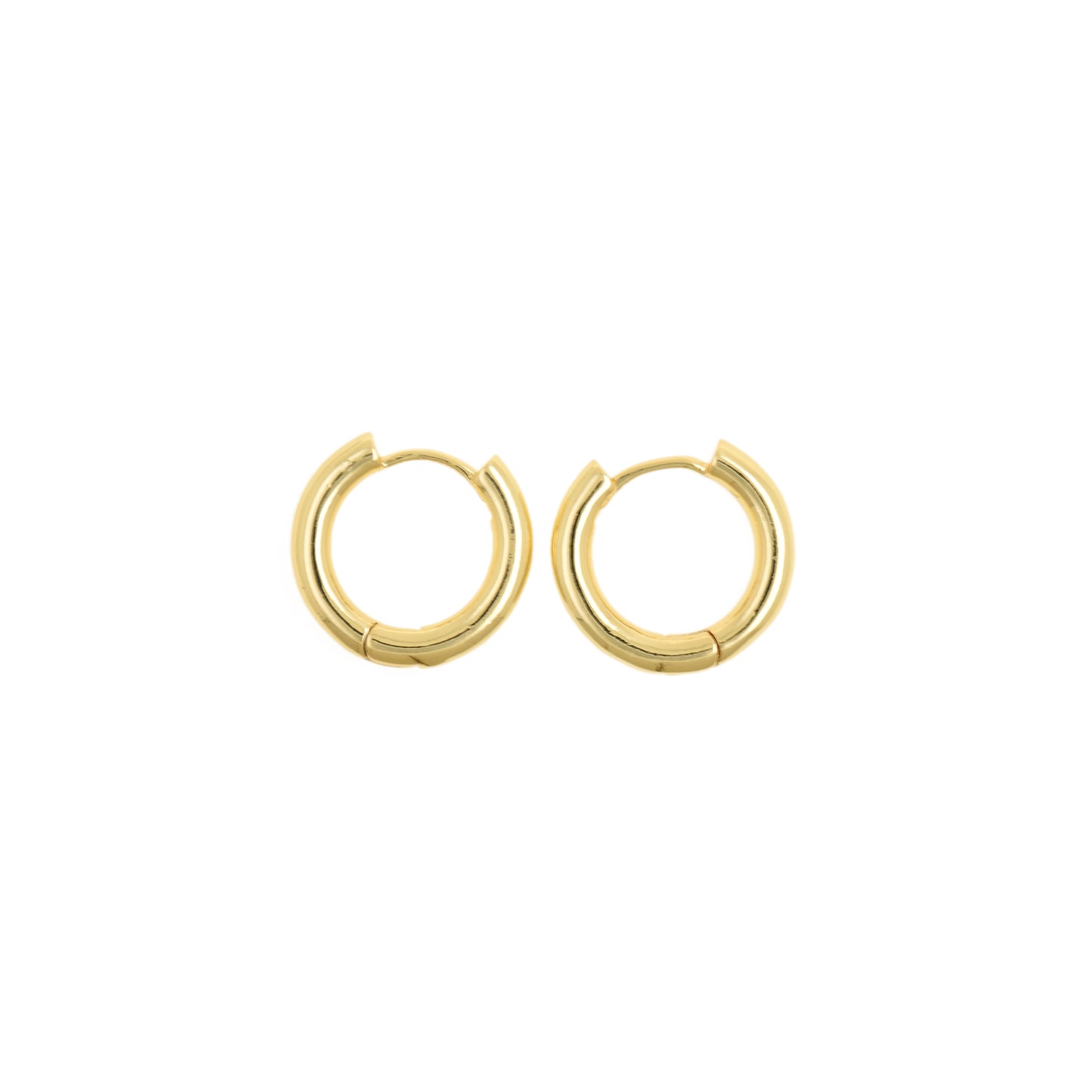 Minimalist Small Gold Hoop Earrings 19.2x17.8mm