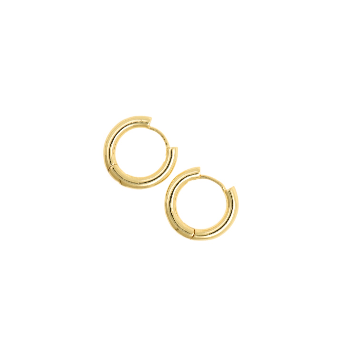 Minimalist Small Gold Hoop Earrings 19.2x17.8mm