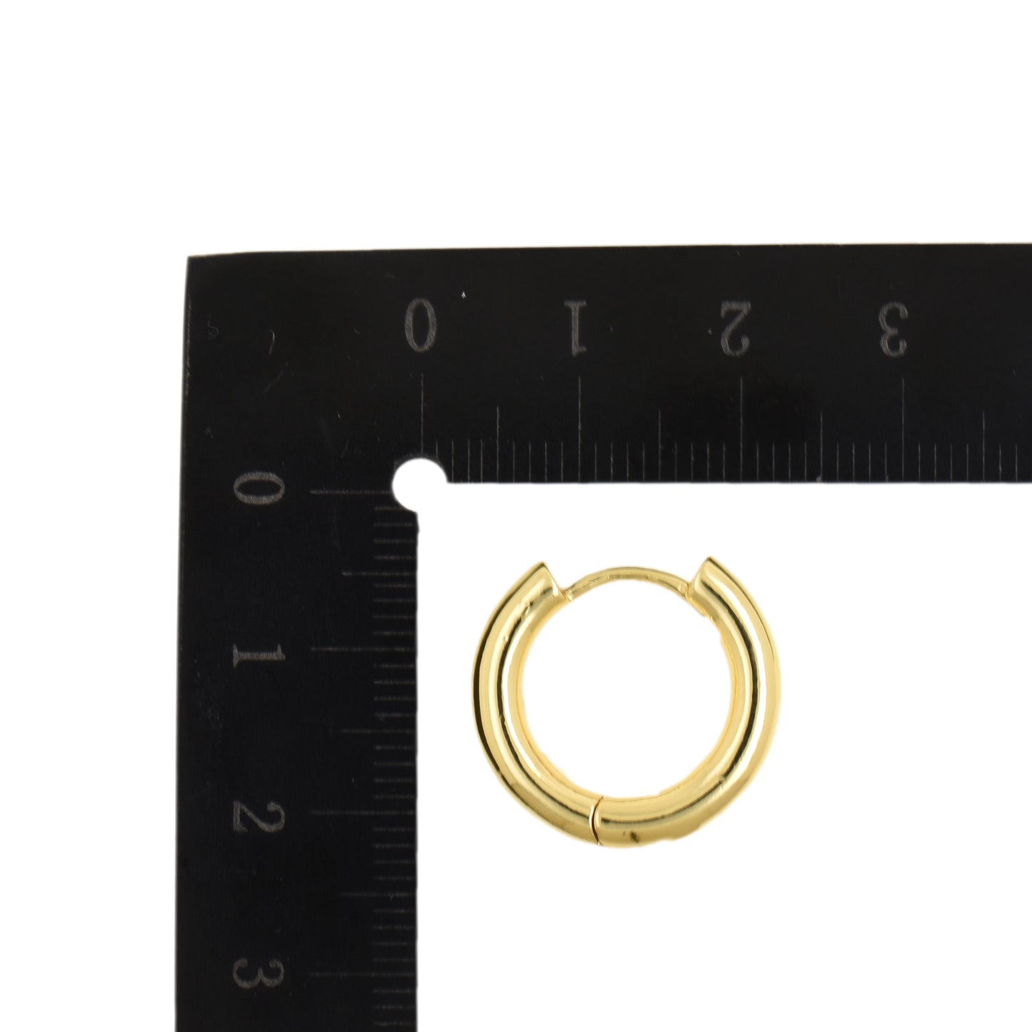 Minimalist Small Gold Hoop Earrings 19.2x17.8mm