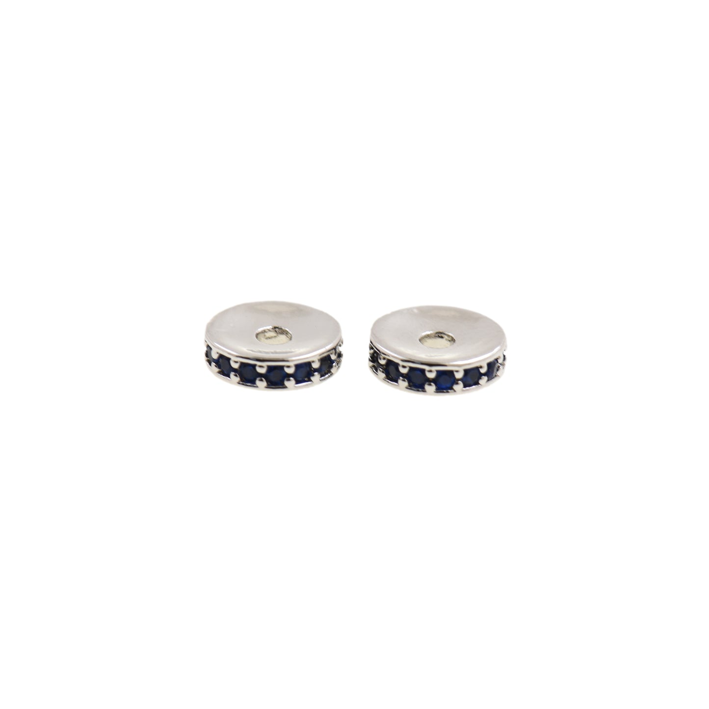Gold Spacer Beads With Cubic Zirconia 5/6/7.5mm