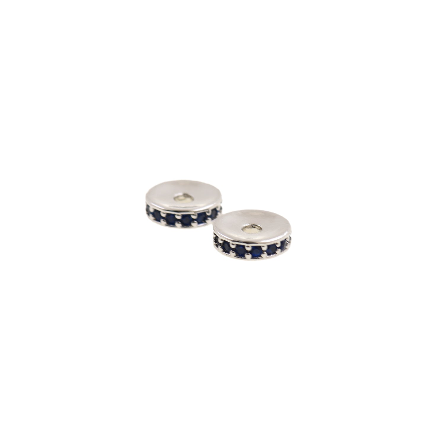 Gold Spacer Beads With Cubic Zirconia 5/6/7.5mm