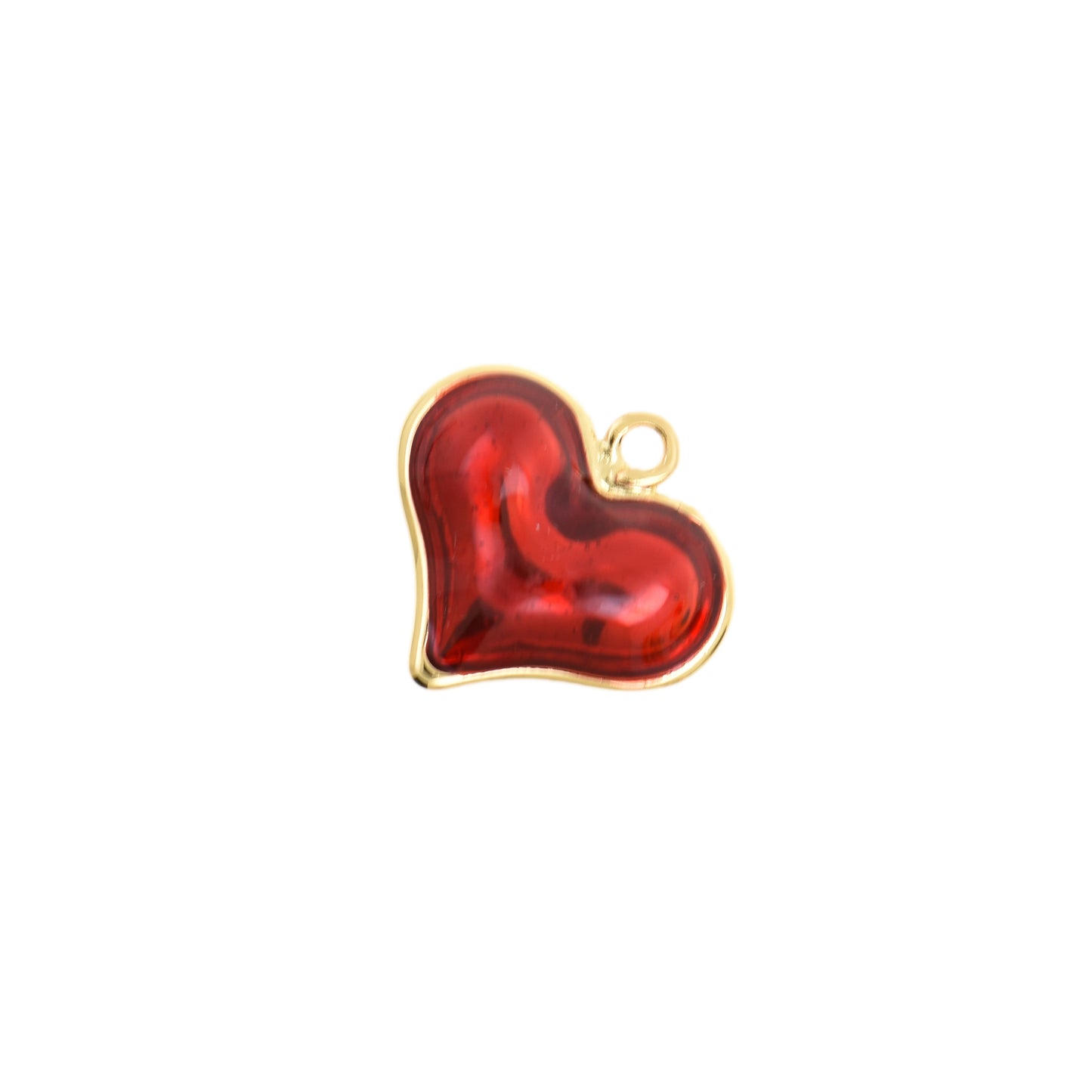 Metallic Red Love Pendant With Framed Design 20.1x18.7mm