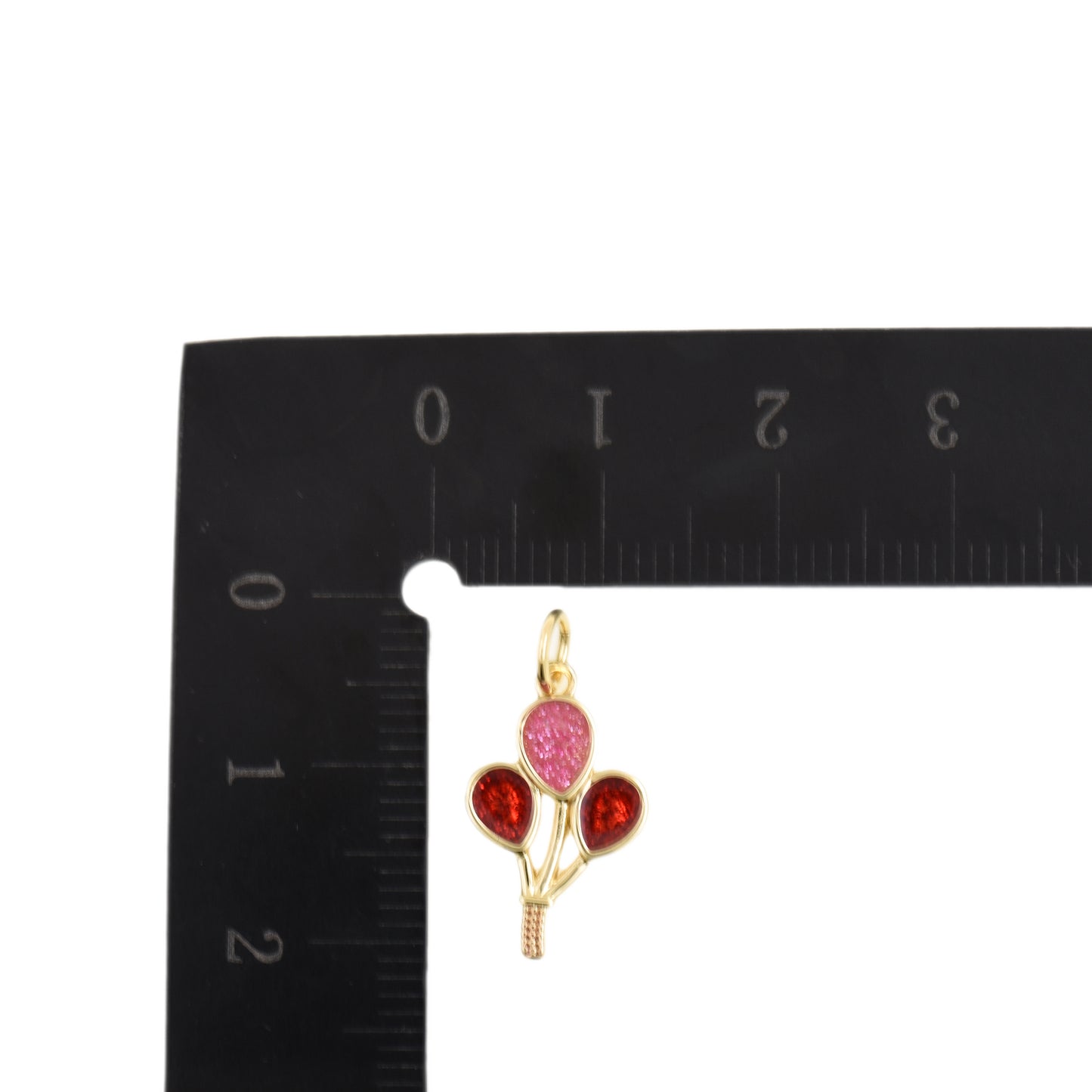 Mini Balloon Charm In Gold Tone 10.7x17.4mm