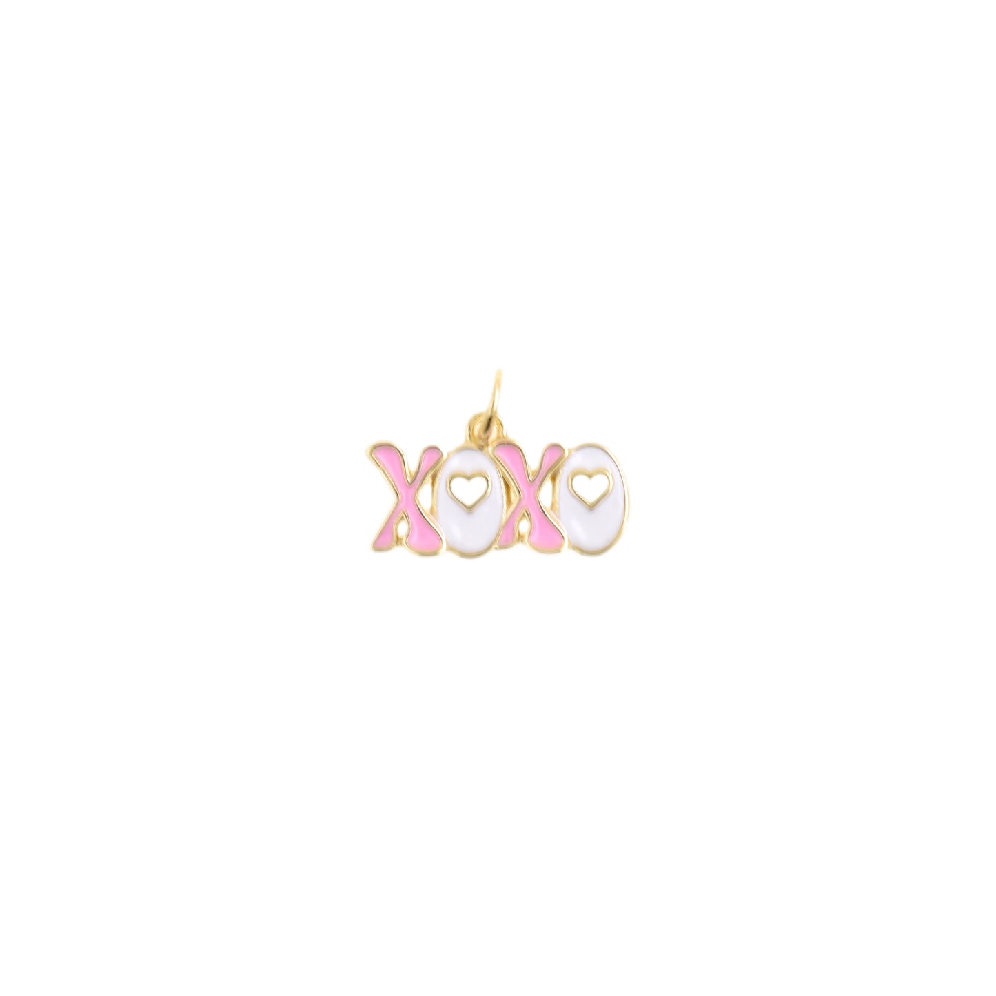 XOXO Letter Pendant With Heart Cutouts 9.1x15.9mm
