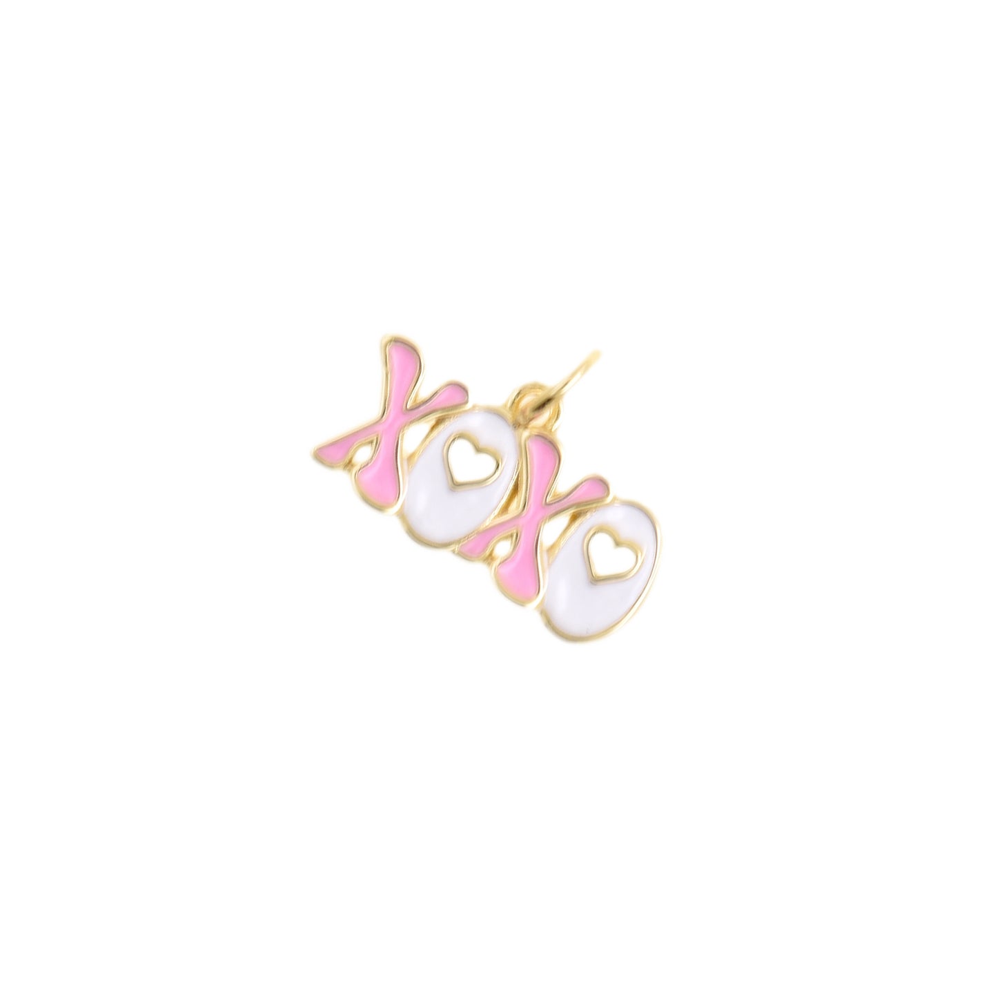XOXO Letter Pendant With Heart Cutouts 9.1x15.9mm