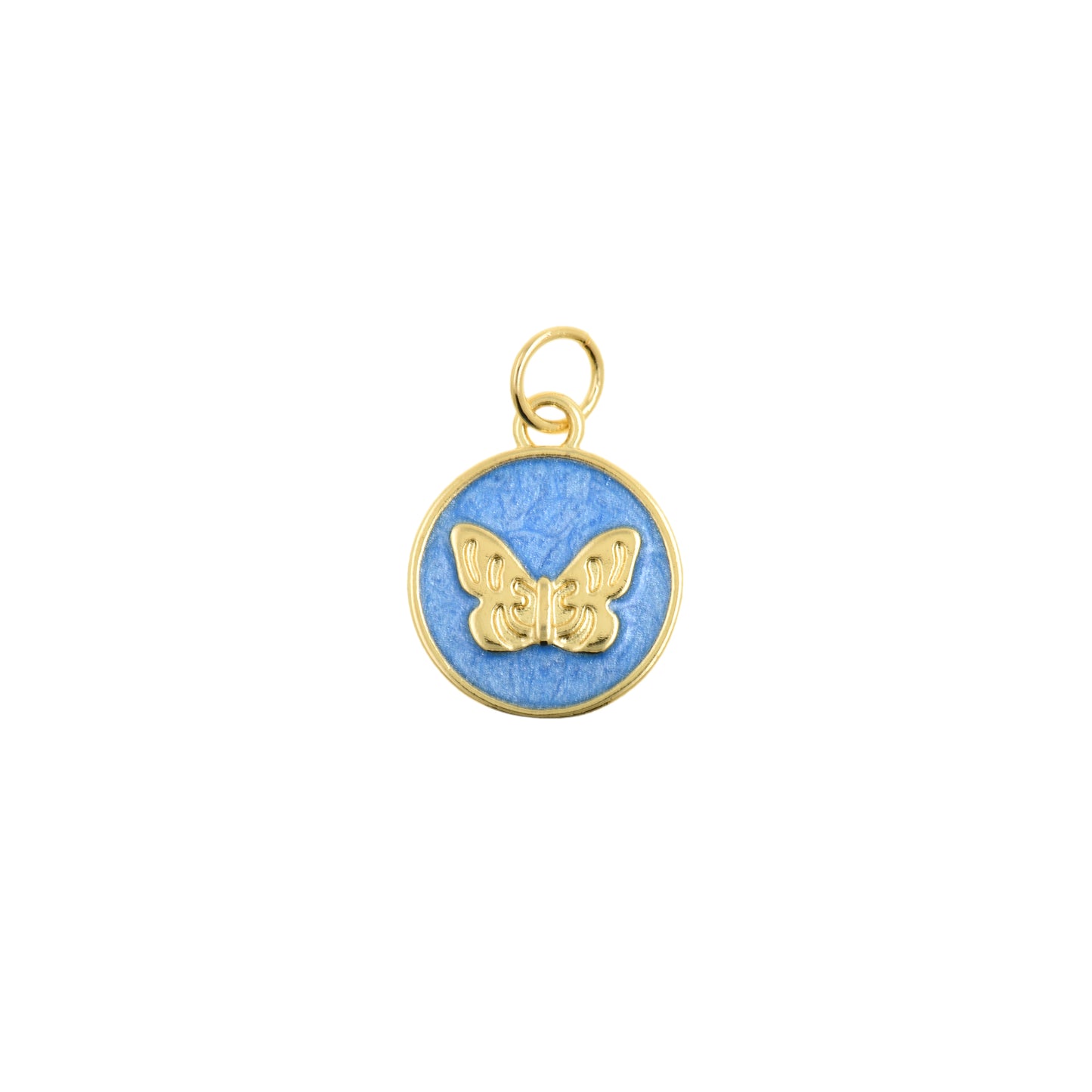 Elegant Butterfly Medallion Pendant 12.4mm